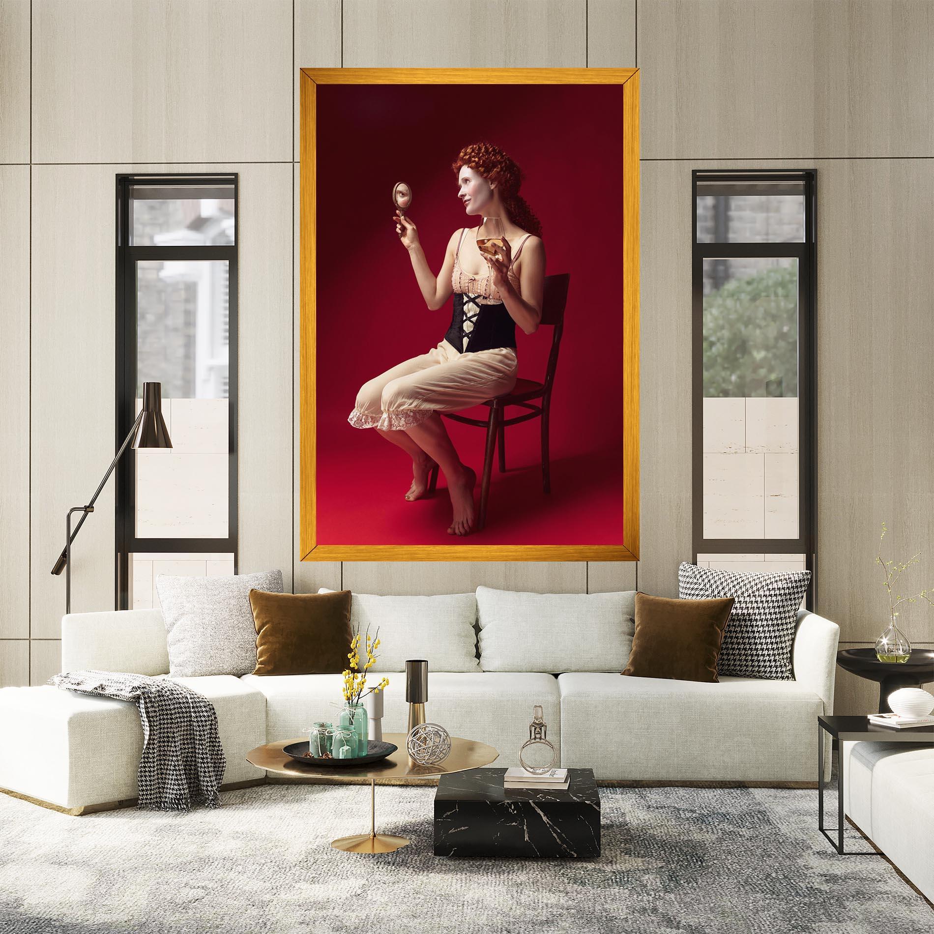 Tablou Canvas Medieval Redhead Woman mockup 2