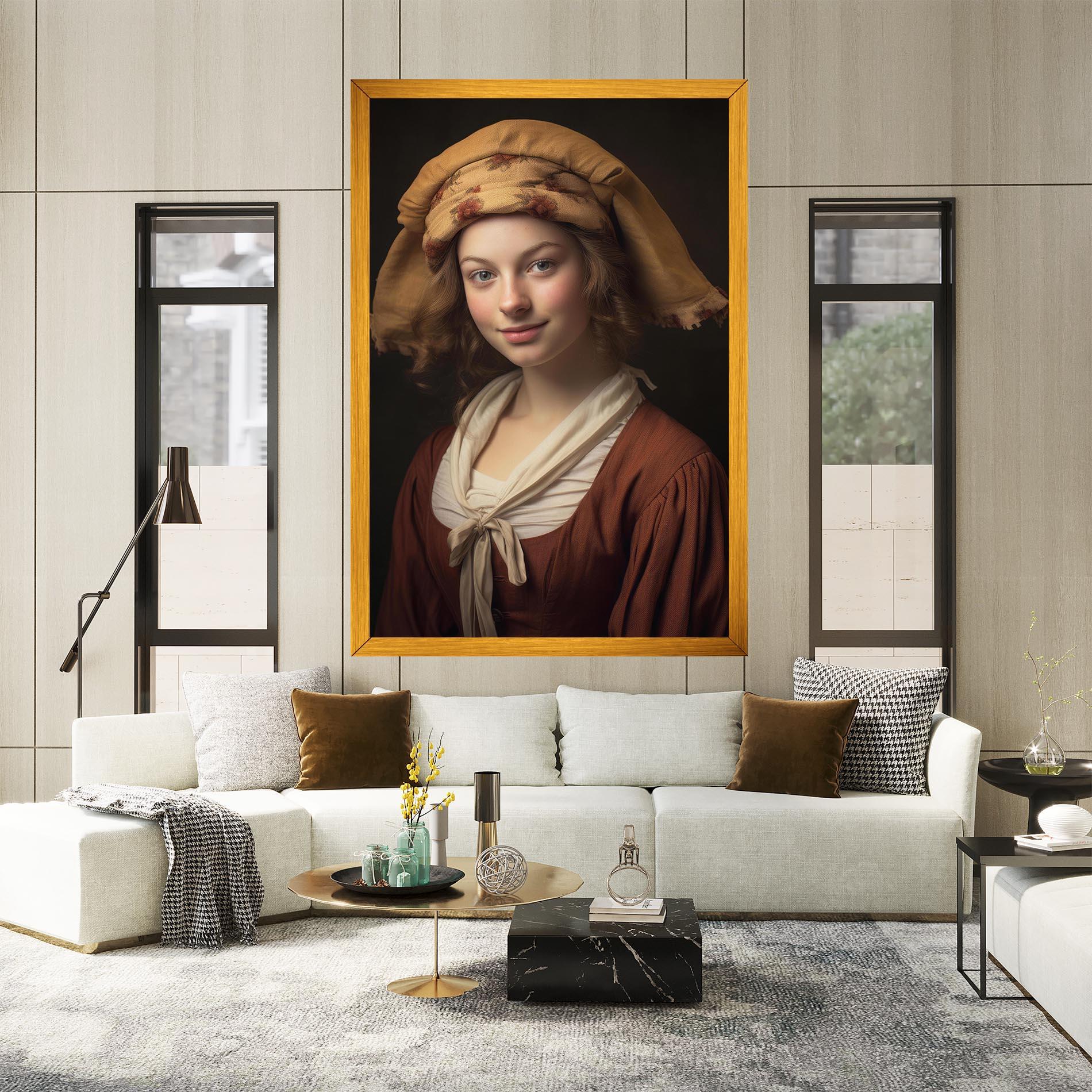 Tablou Canvas Young Vintage Woman mockup 2