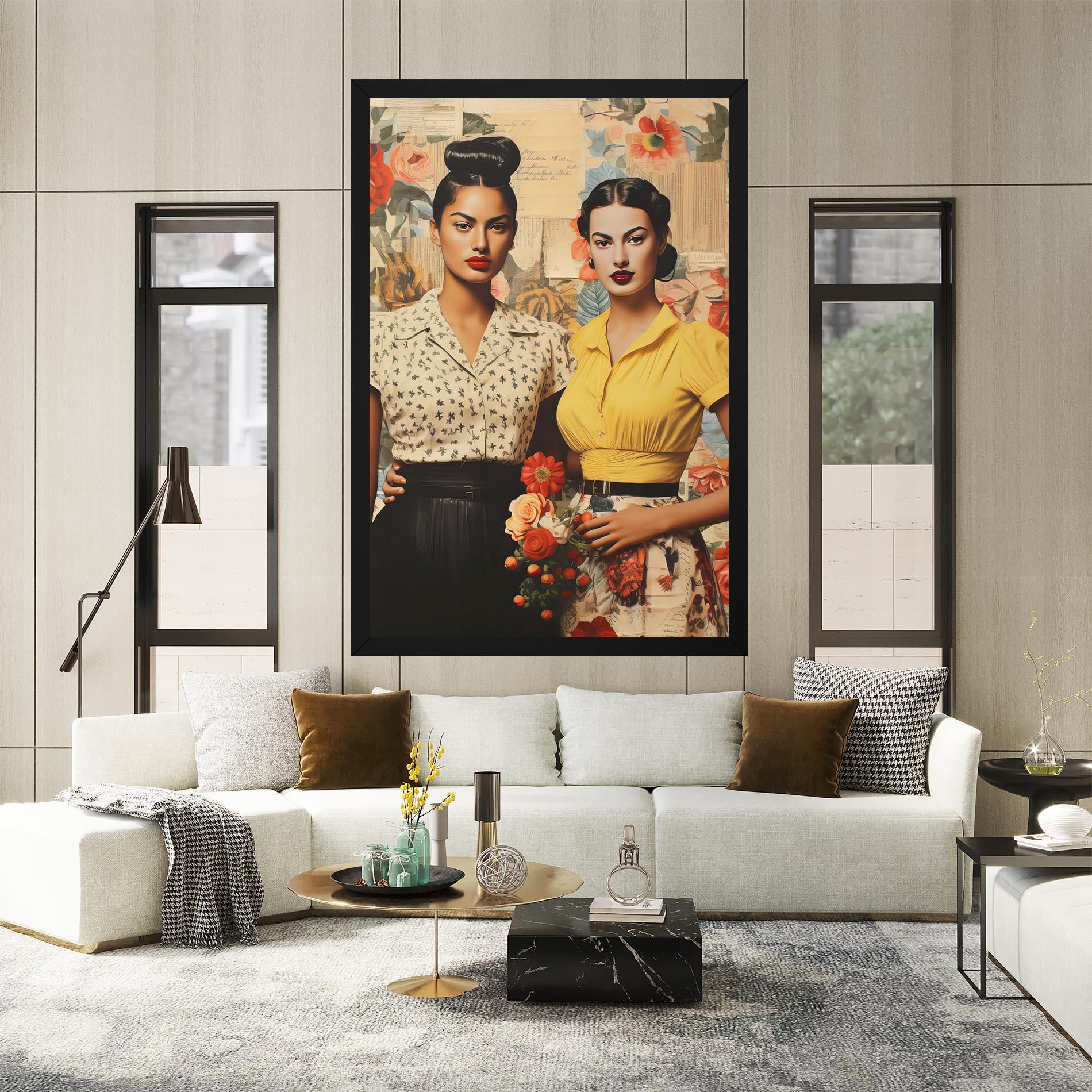 Tablou Canvas Friendship Vintage Power mockup 2