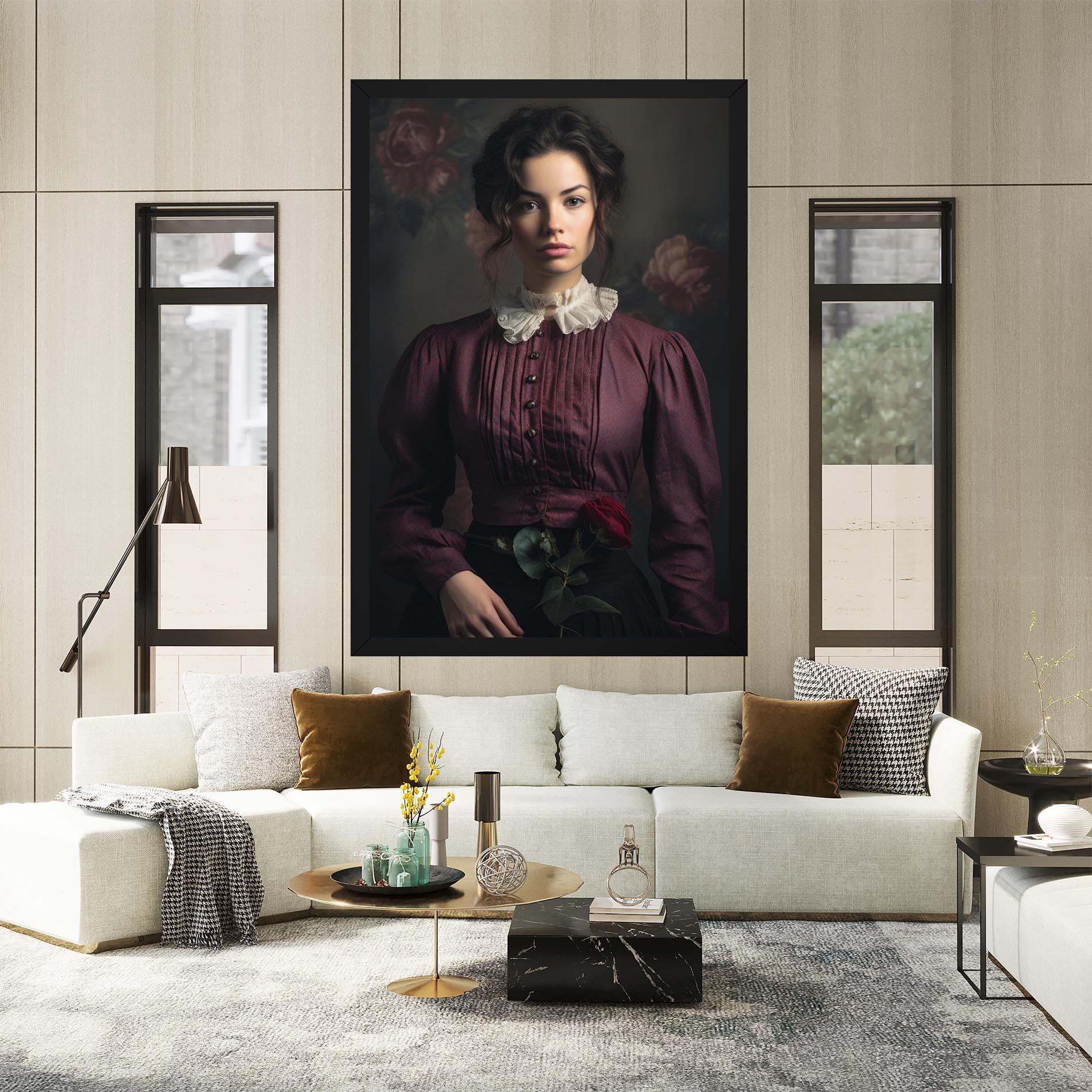 Tablou Canvas Holding Vintage Rose mockup 2