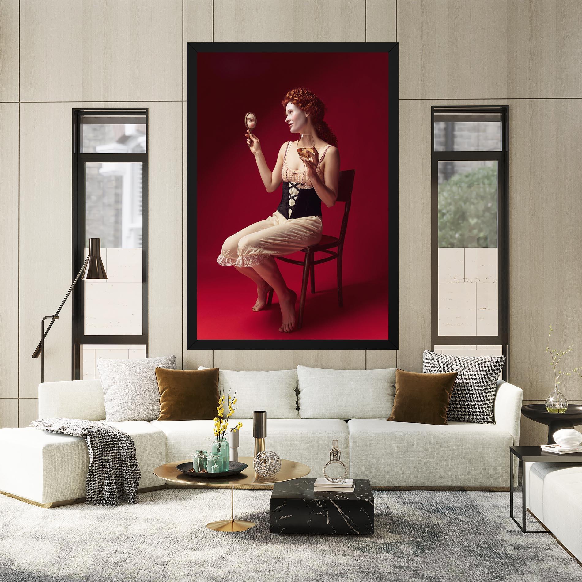 Tablou Canvas Medieval Redhead Woman mockup 2