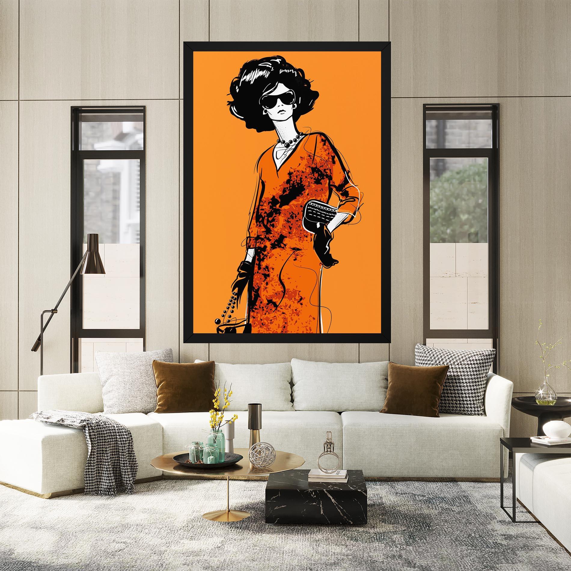 Tablou Canvas Old Orange Dress mockup 2