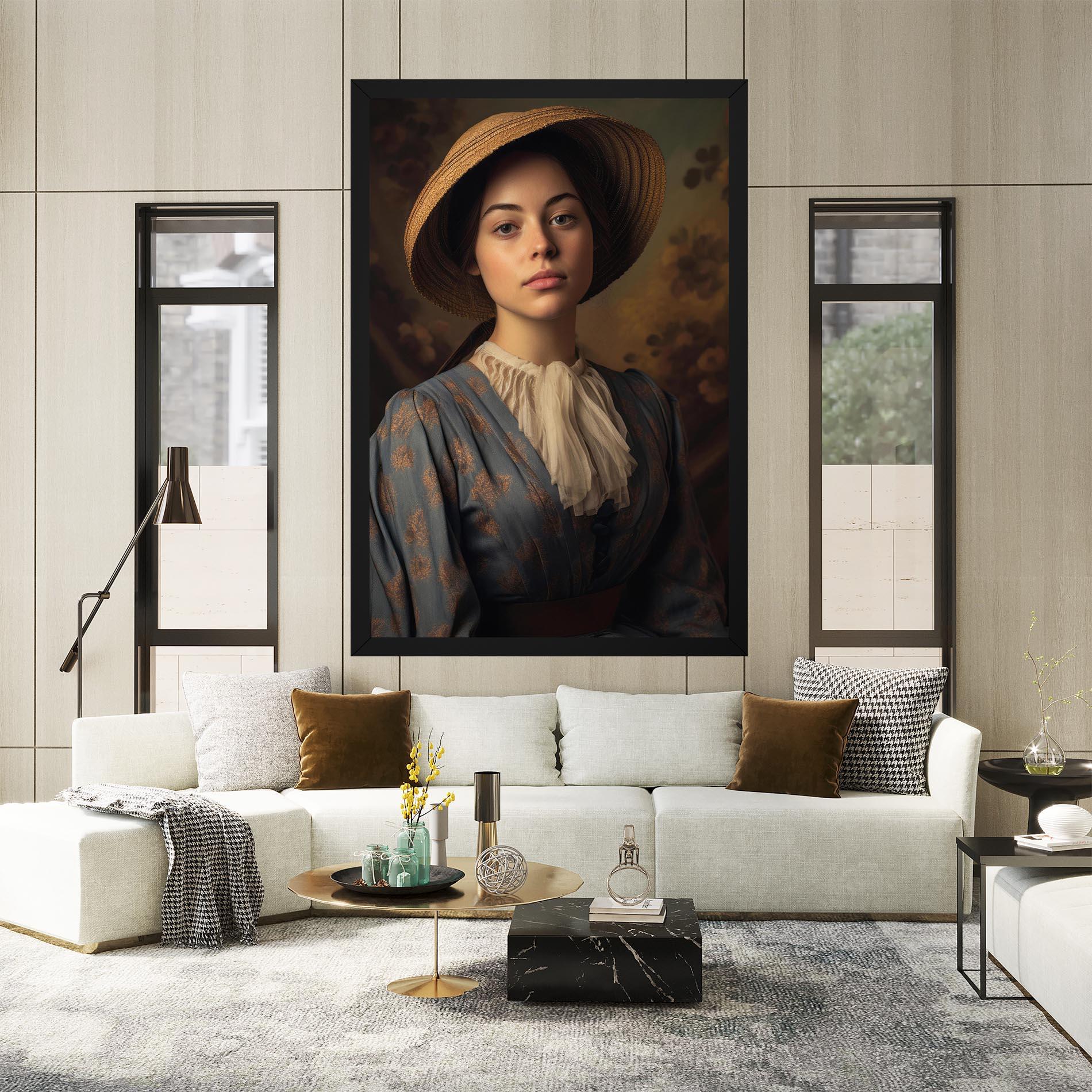 Tablou Canvas Vintage Blue Dress mockup 2