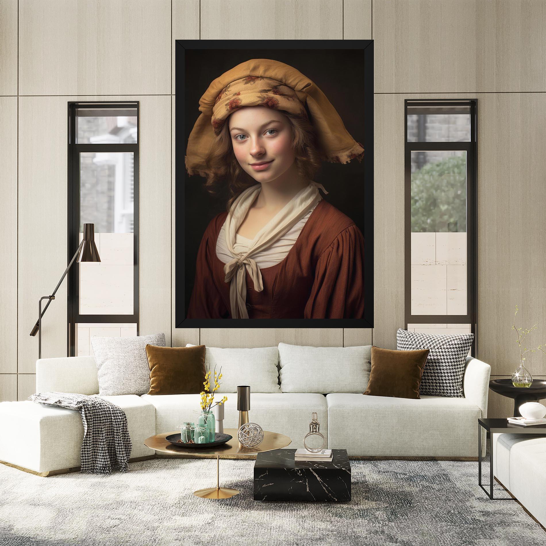 Tablou Canvas Young Vintage Woman mockup 2