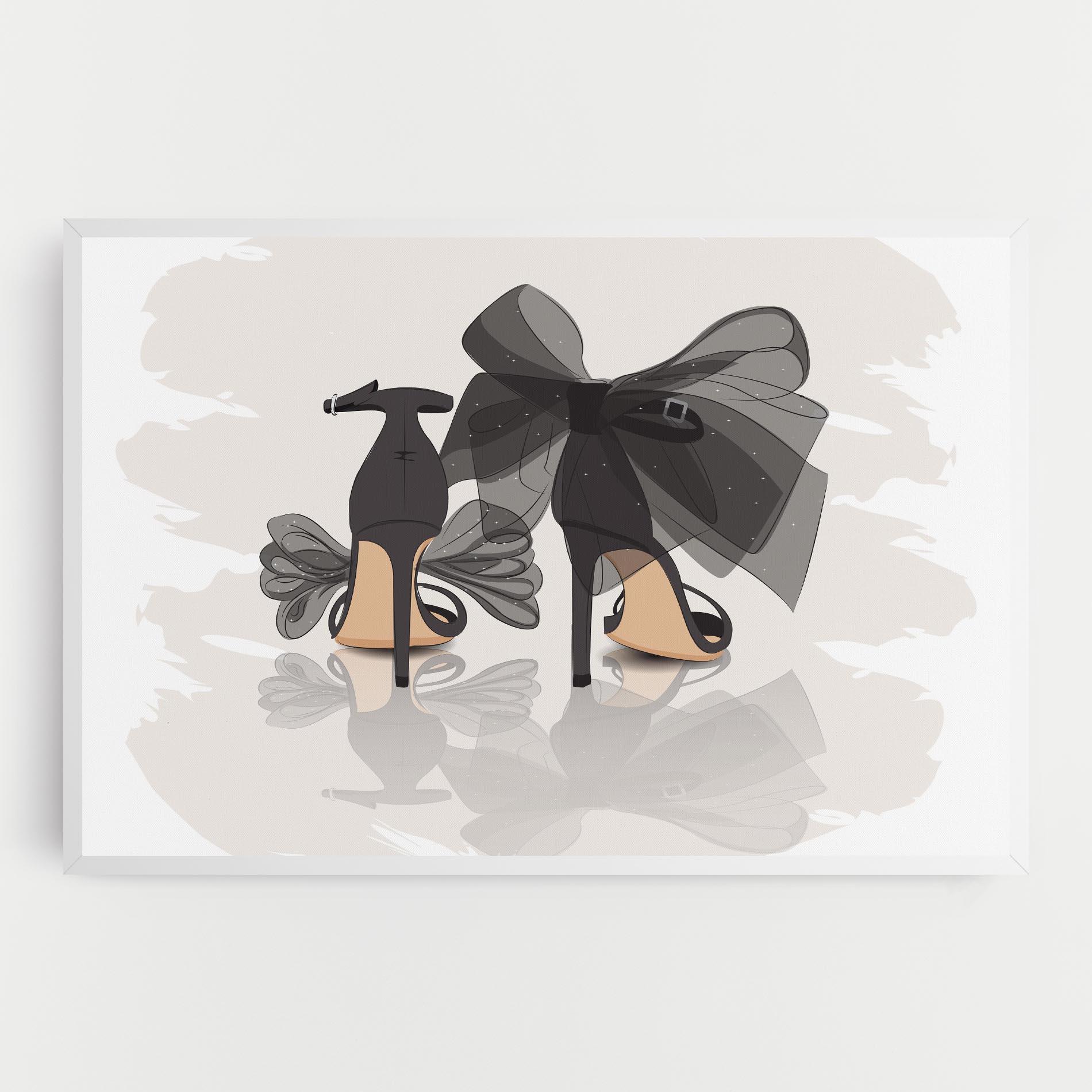 Tablou Canvas Black Bow Heels mockup 0