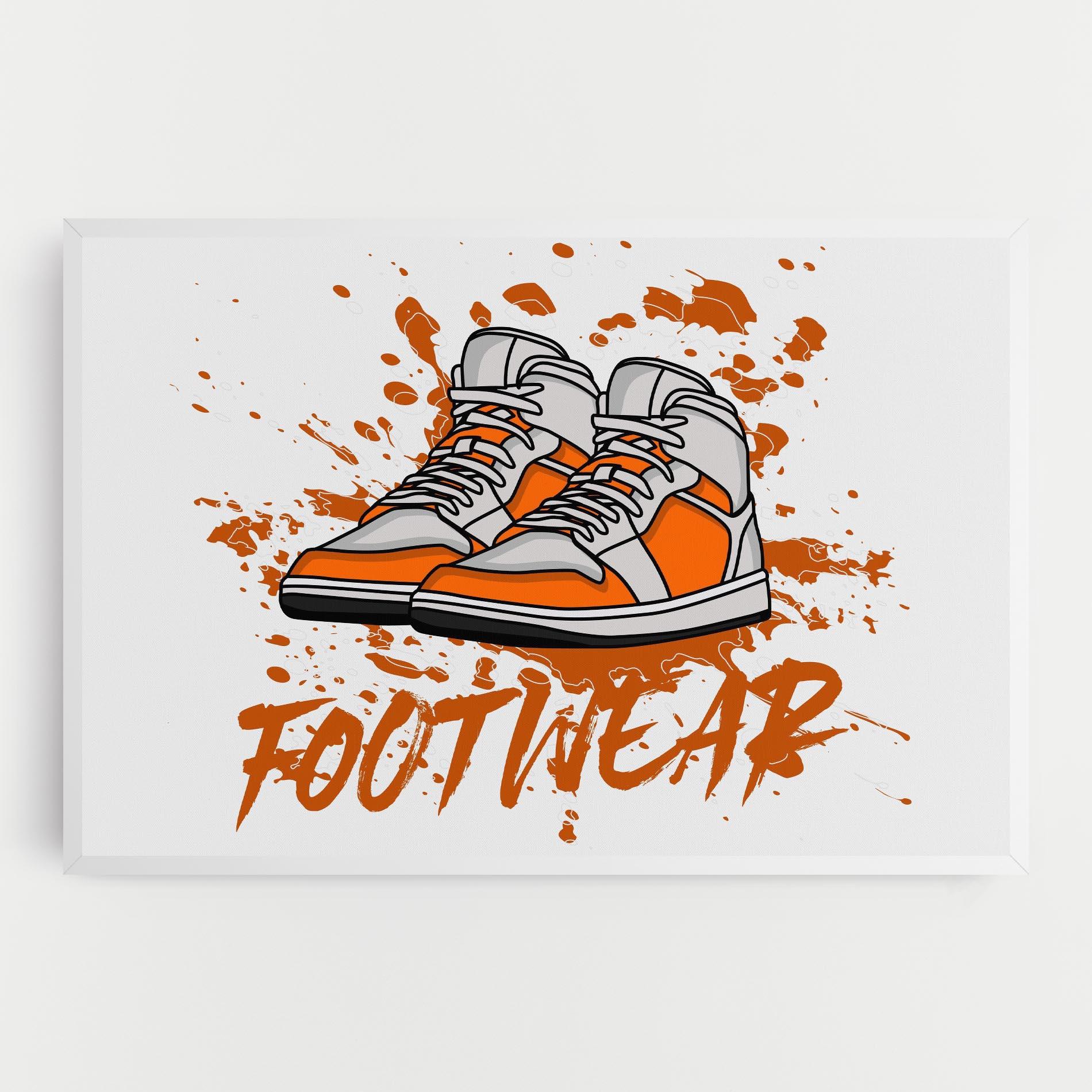 Tablou Canvas Orange Footwear mockup 0