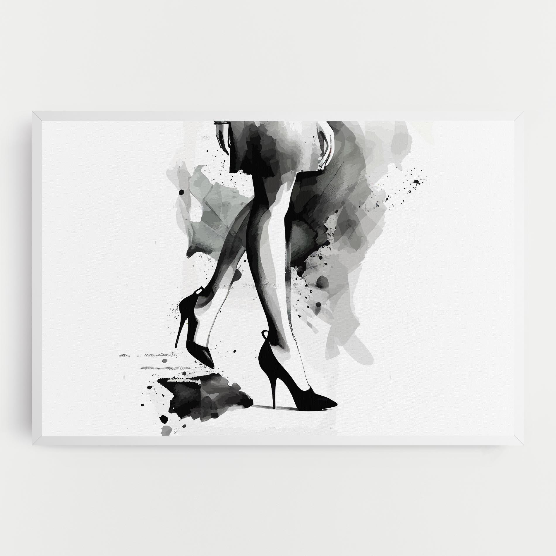 Tablou Canvas Watercolor Shoes mockup 0