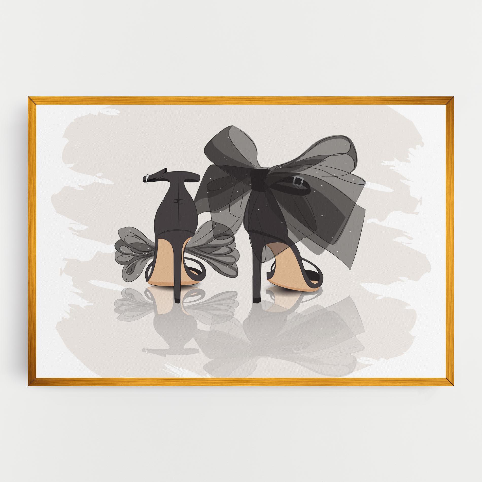 Tablou Canvas Black Bow Heels mockup 0