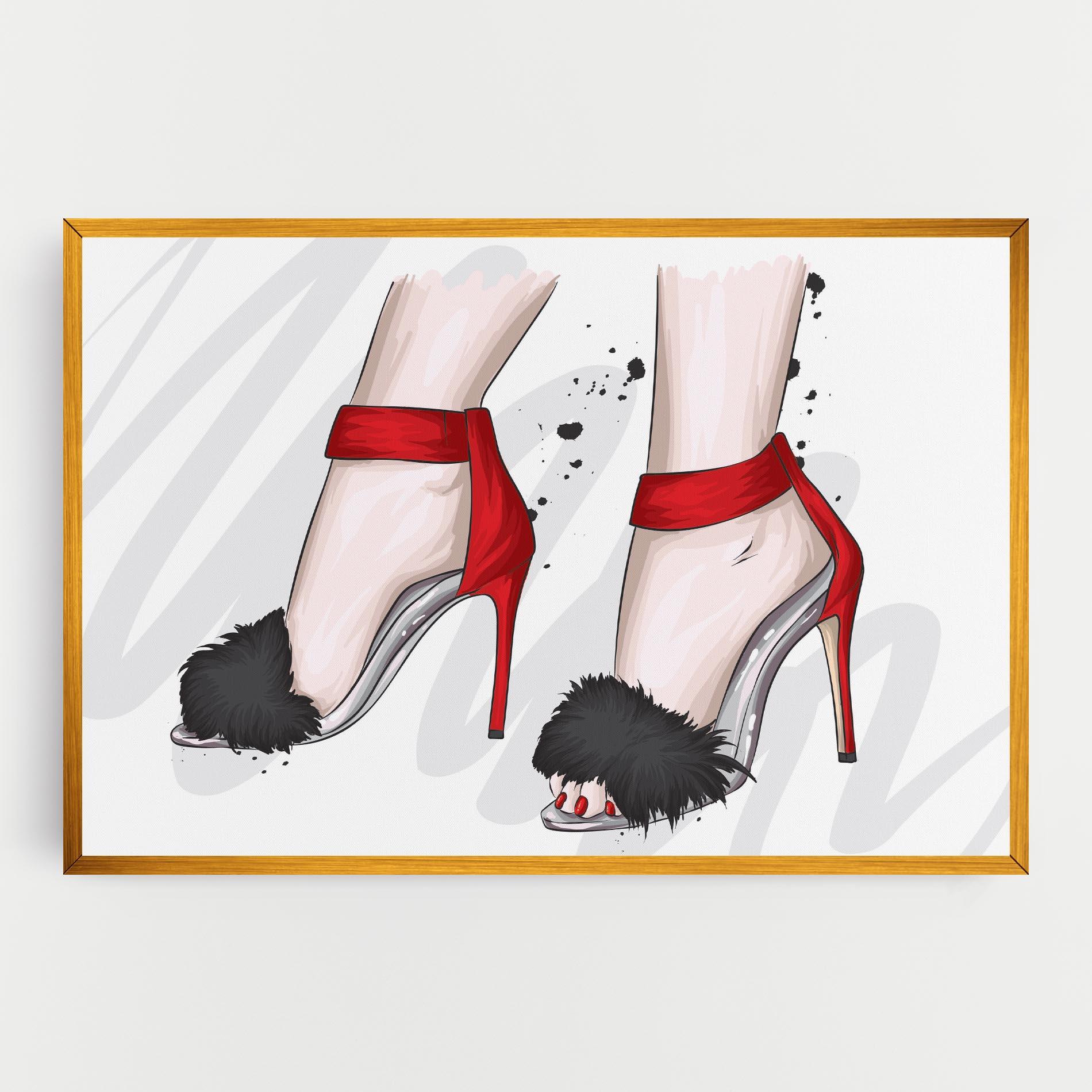 Tablou Canvas Black Red Heels mockup 0