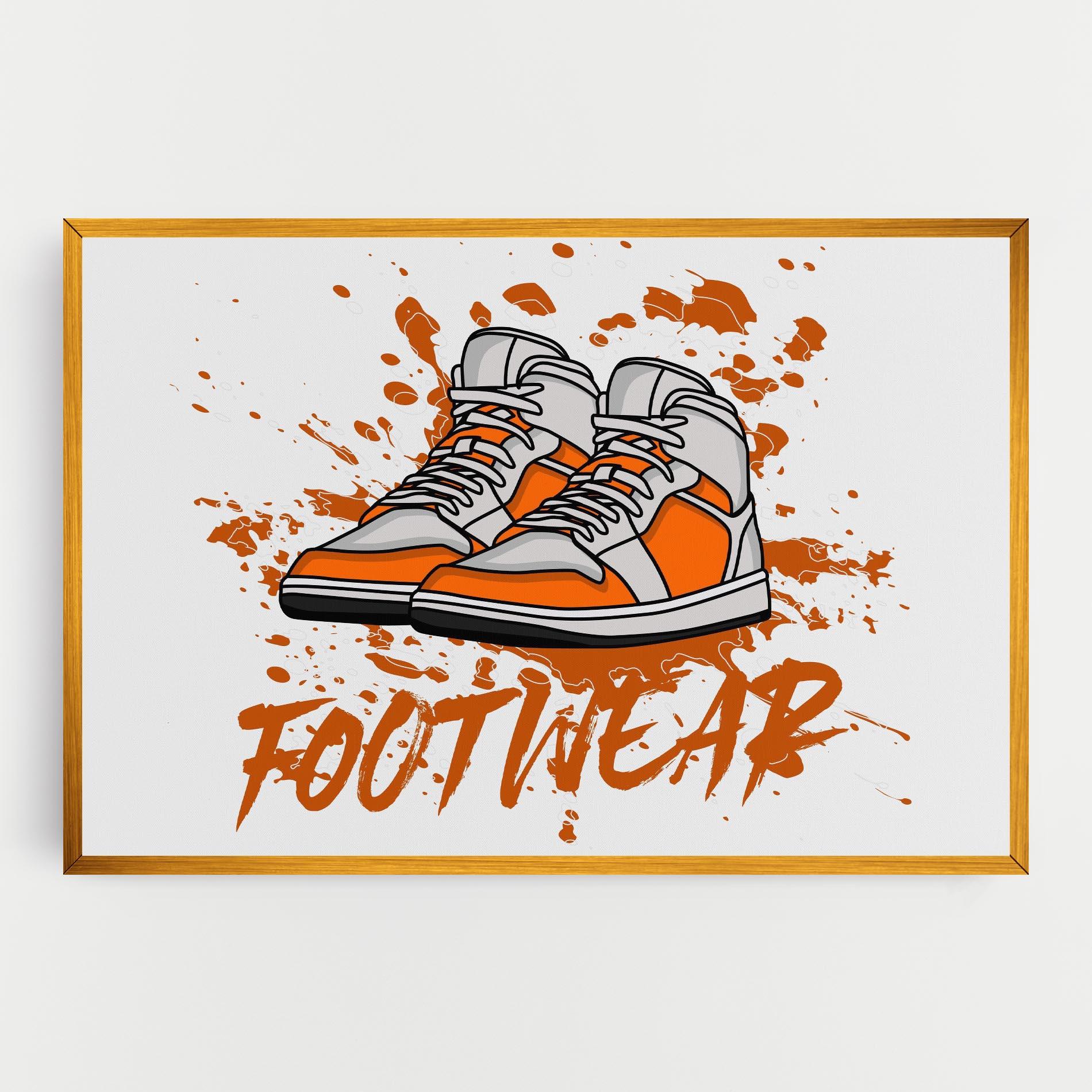 Tablou Canvas Orange Footwear mockup 0