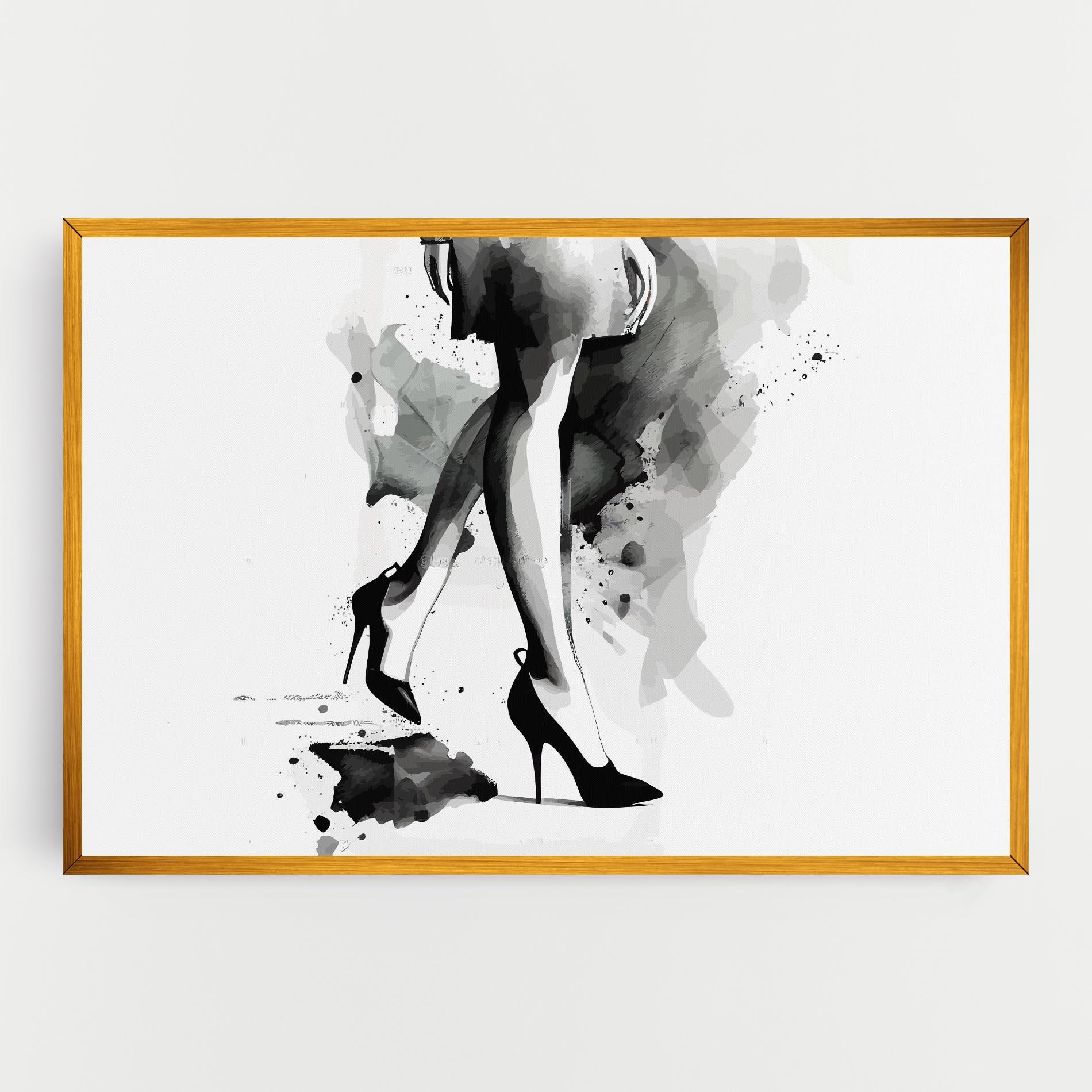 Tablou Canvas Watercolor Shoes mockup 0