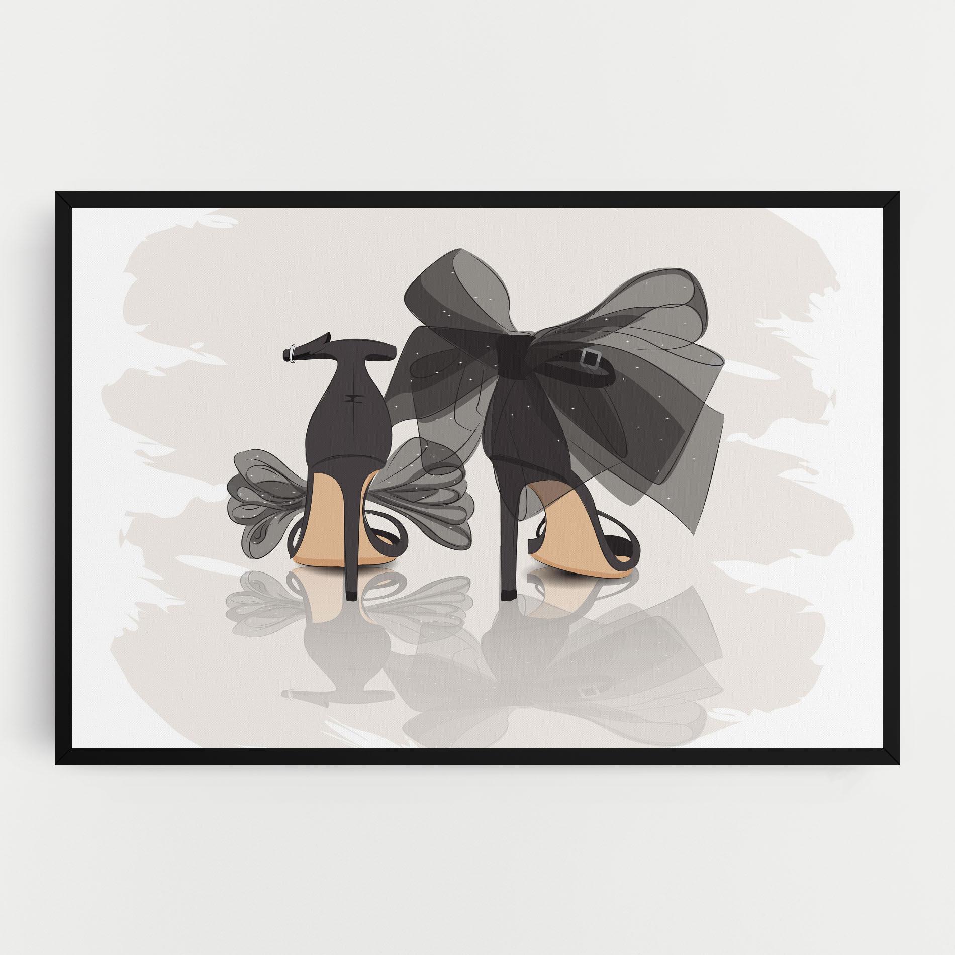 Tablou Canvas Black Bow Heels mockup 0