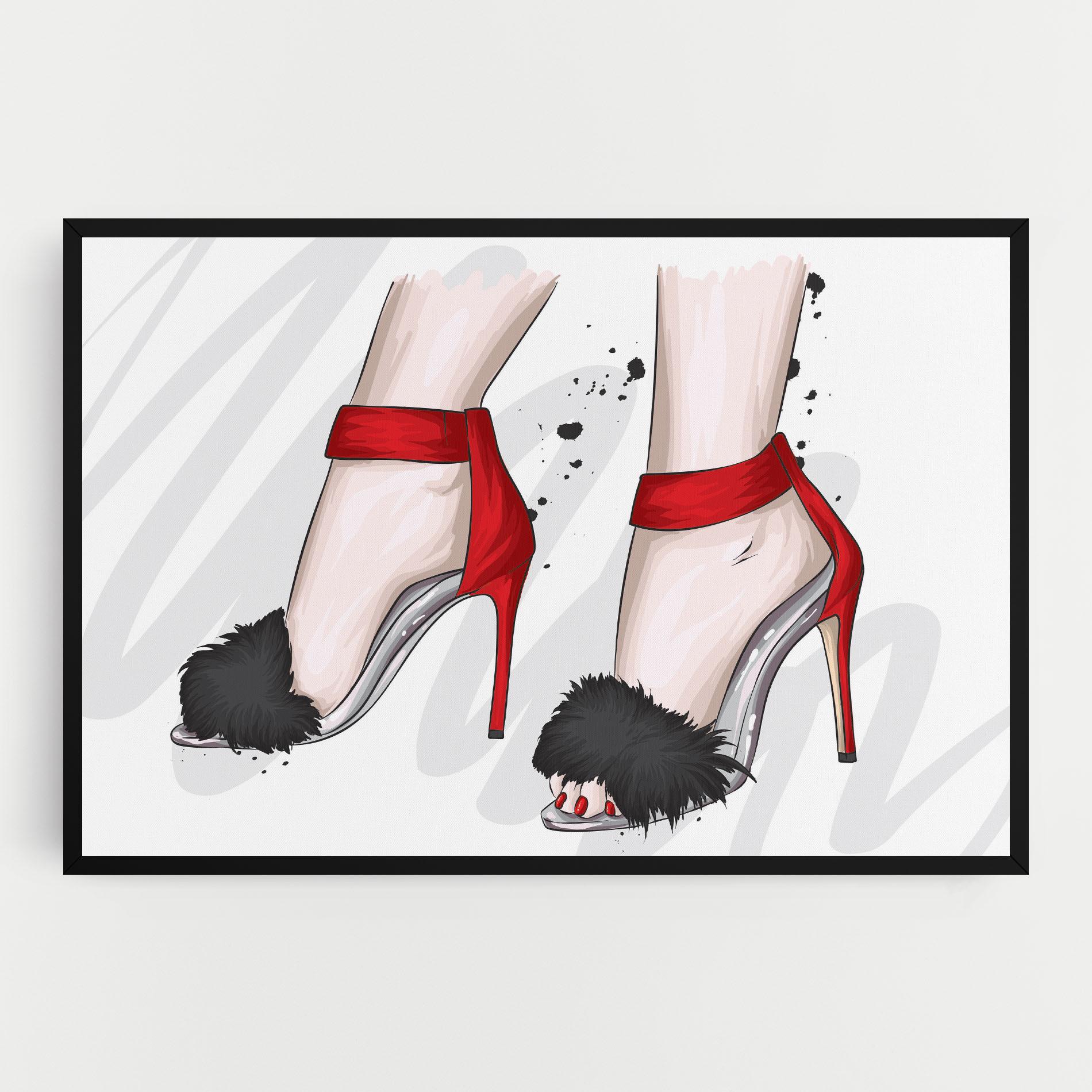 Tablou Canvas Black Red Heels mockup 0