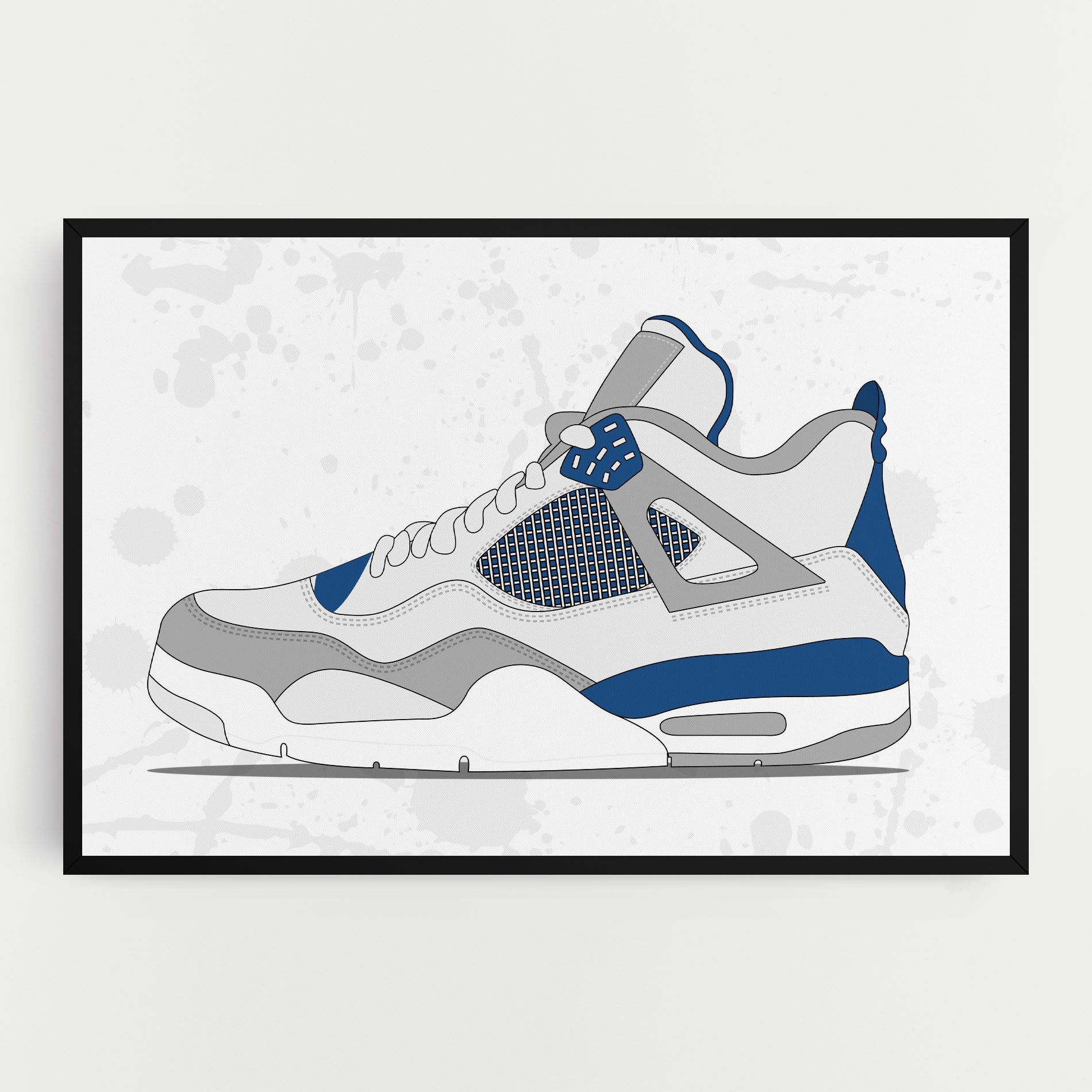 Blue Grey Sneakers mockup 0