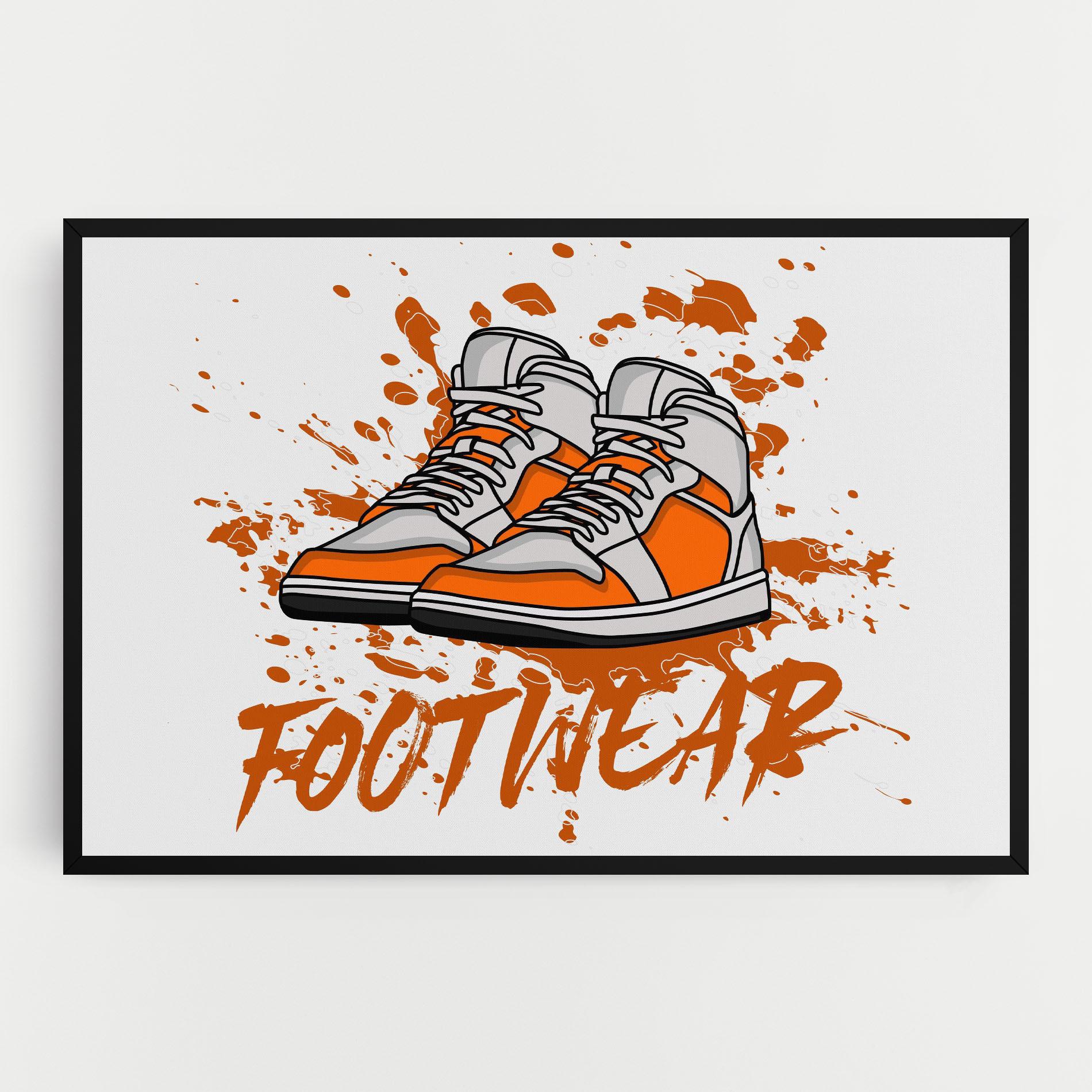 Tablou Canvas Orange Footwear mockup 0