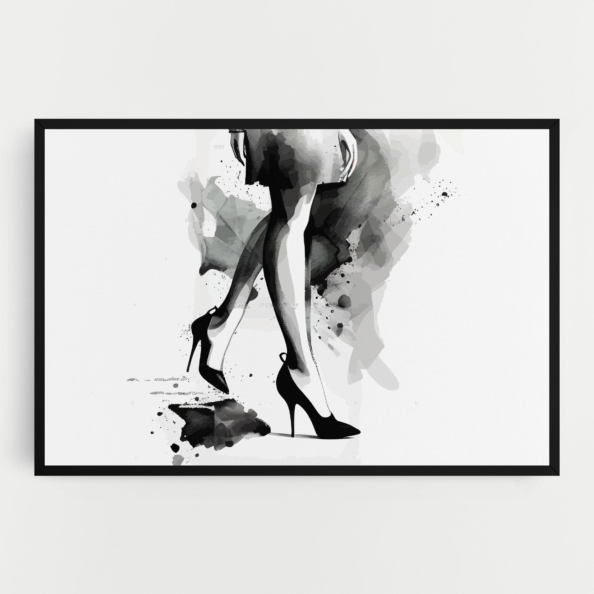 Tablou Canvas Watercolor Shoes mockup 0