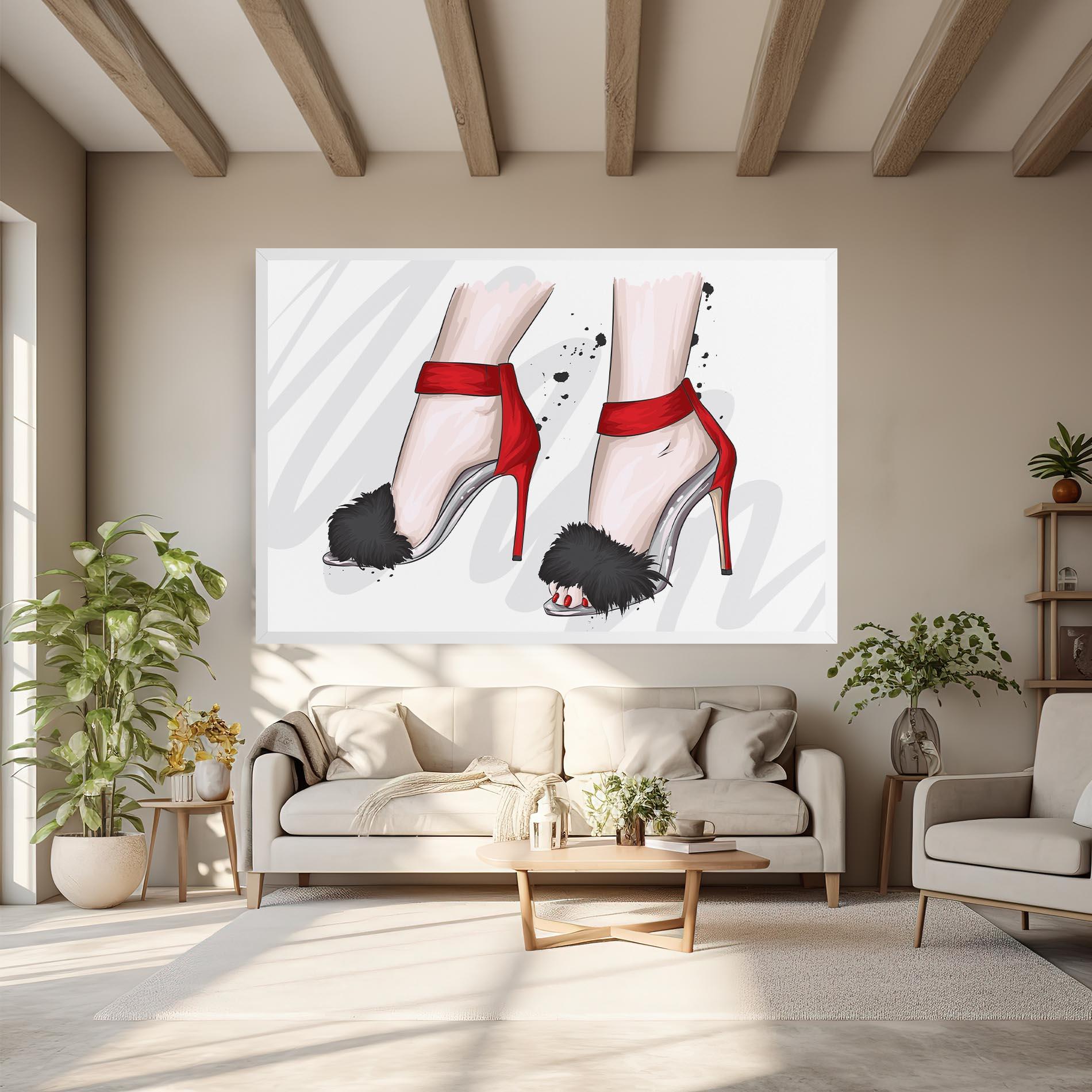 Tablou Canvas Black Red Heels mockup 6