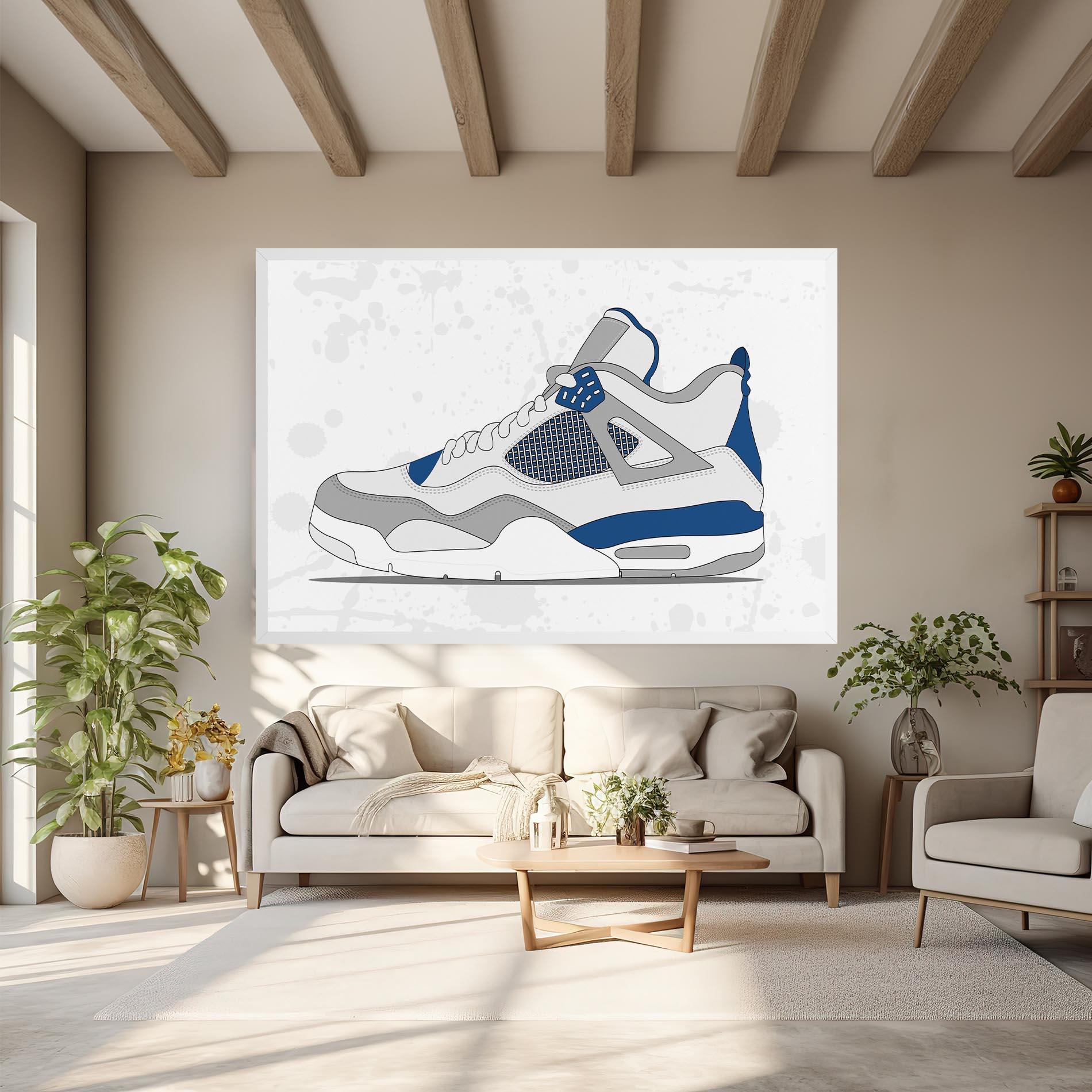 Tablou Canvas Blue Grey Sneakers mockup 6