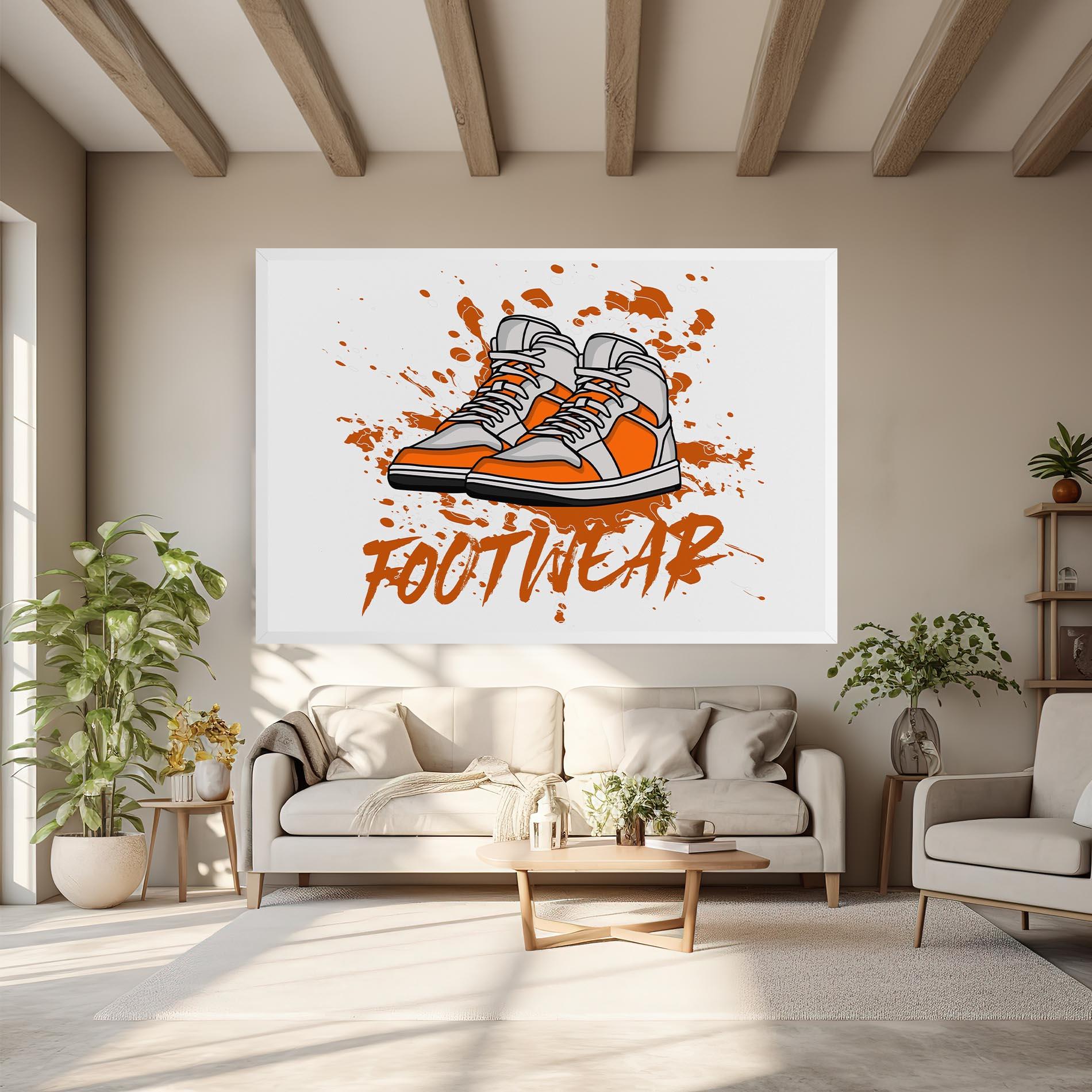 Tablou Canvas Orange Footwear mockup 6