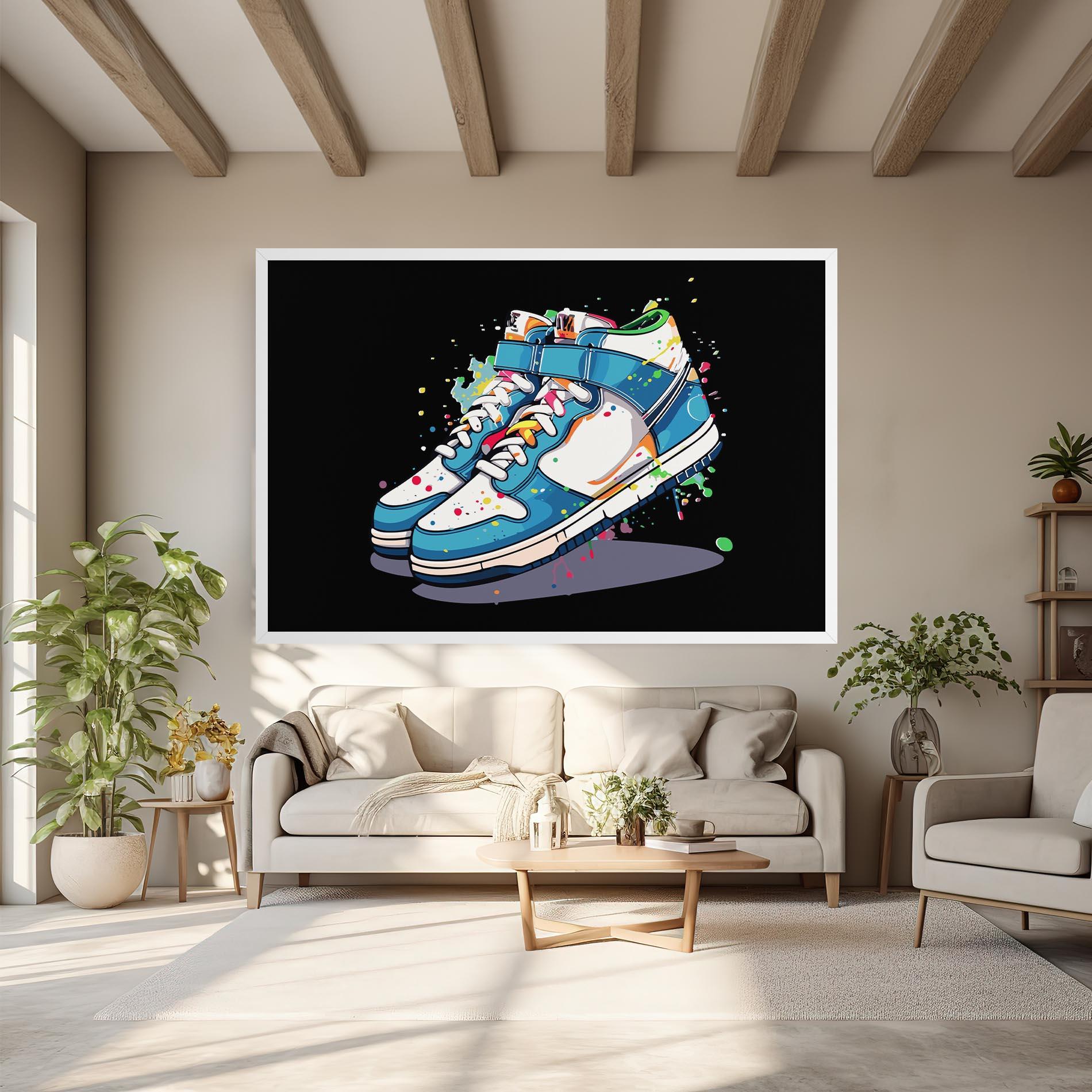 Tablou Canvas Shoes Splash Color mockup 6