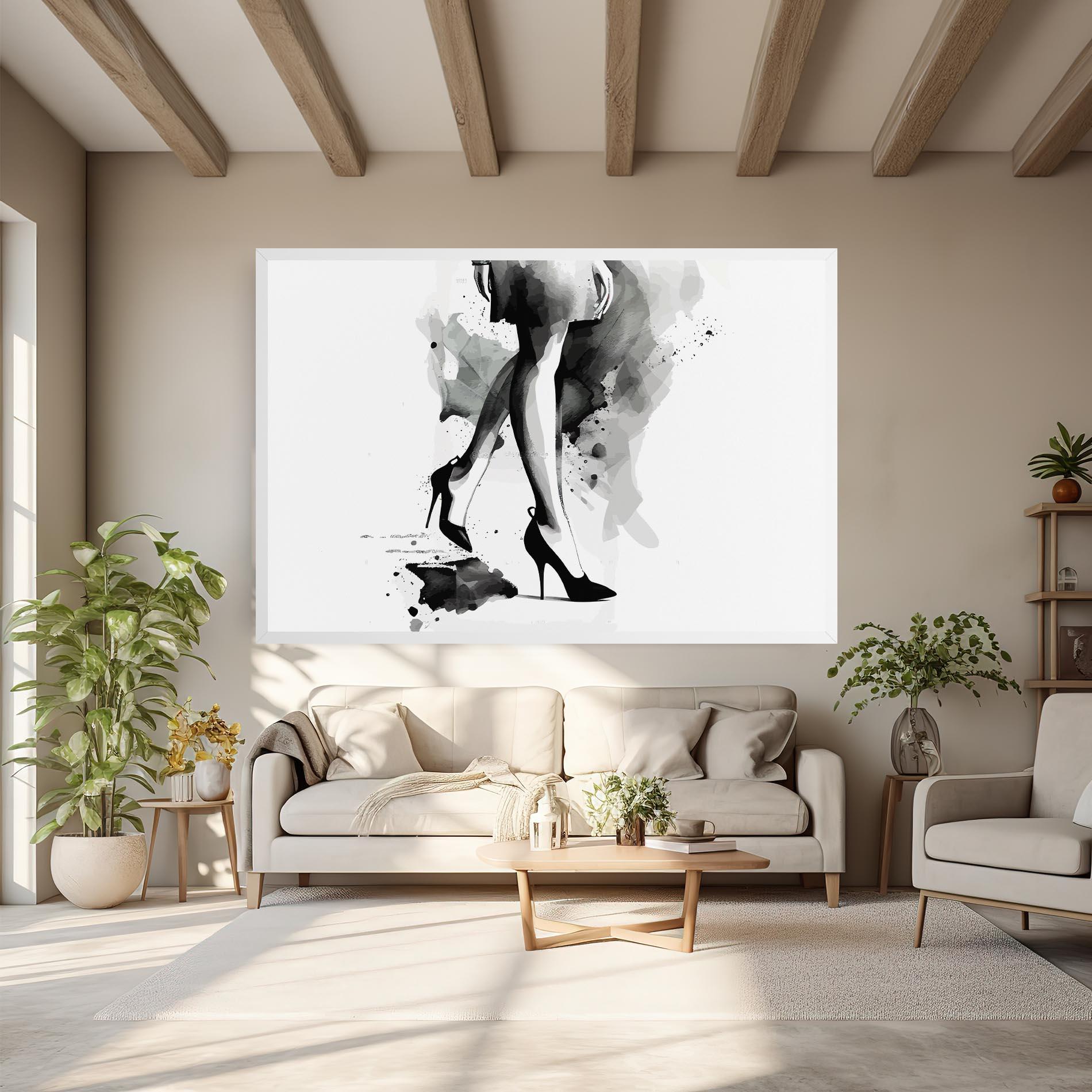 Tablou Canvas Watercolor Shoes mockup 6