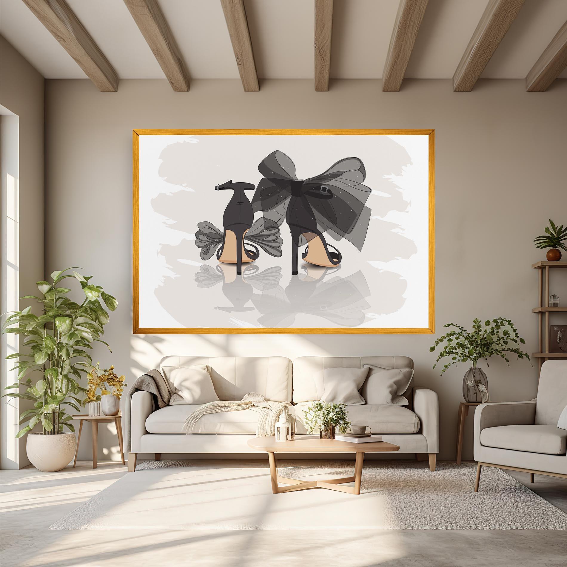 Tablou Canvas Black Bow Heels mockup 6