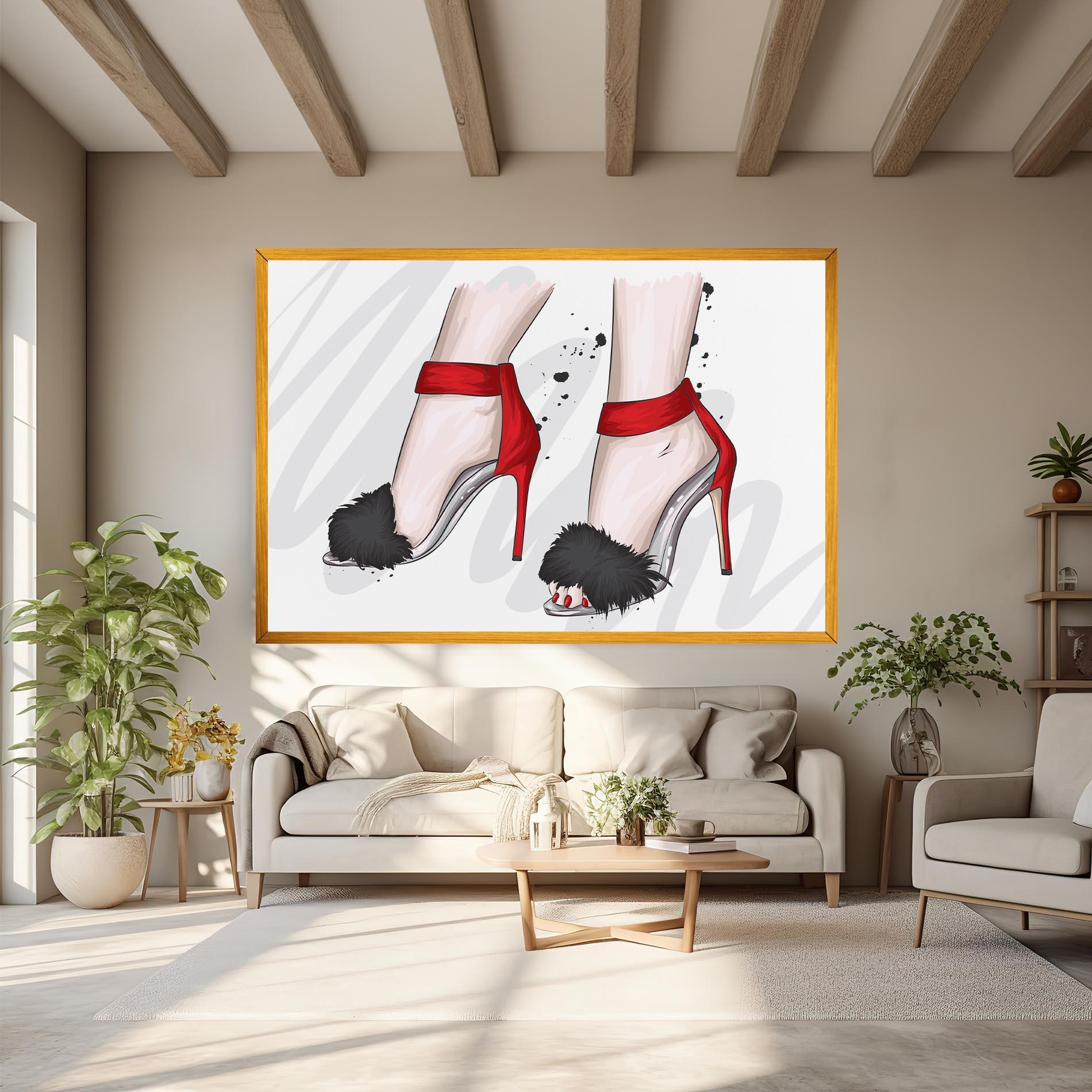 Tablou Canvas Black Red Heels mockup 6