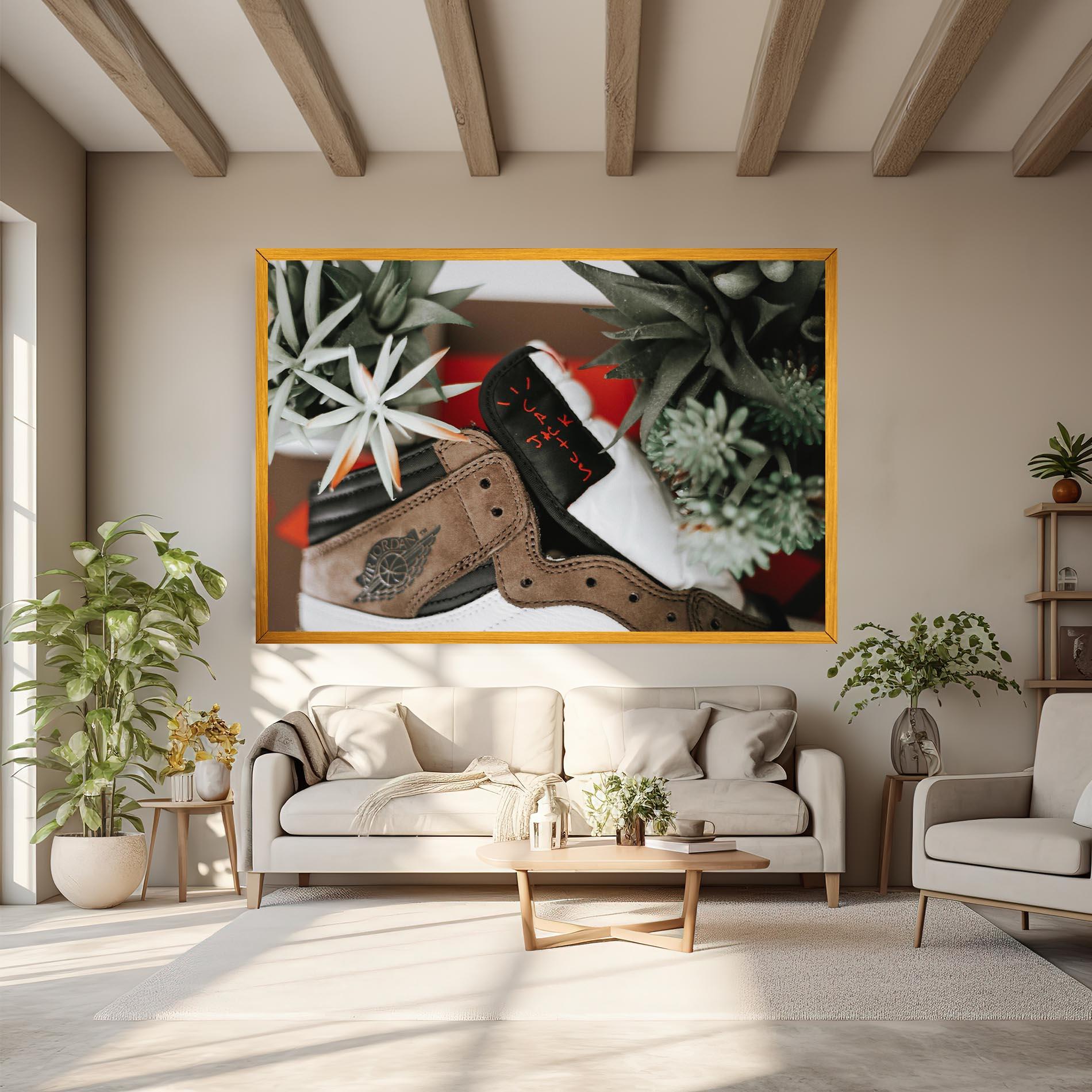 Tablou Canvas Brown Air Jordan mockup 6