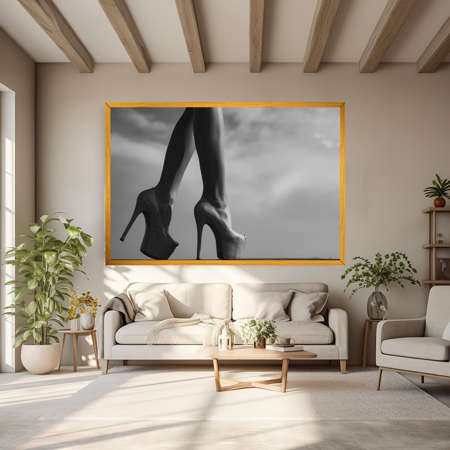 Tablou Canvas Heels Sky Background mockup 6