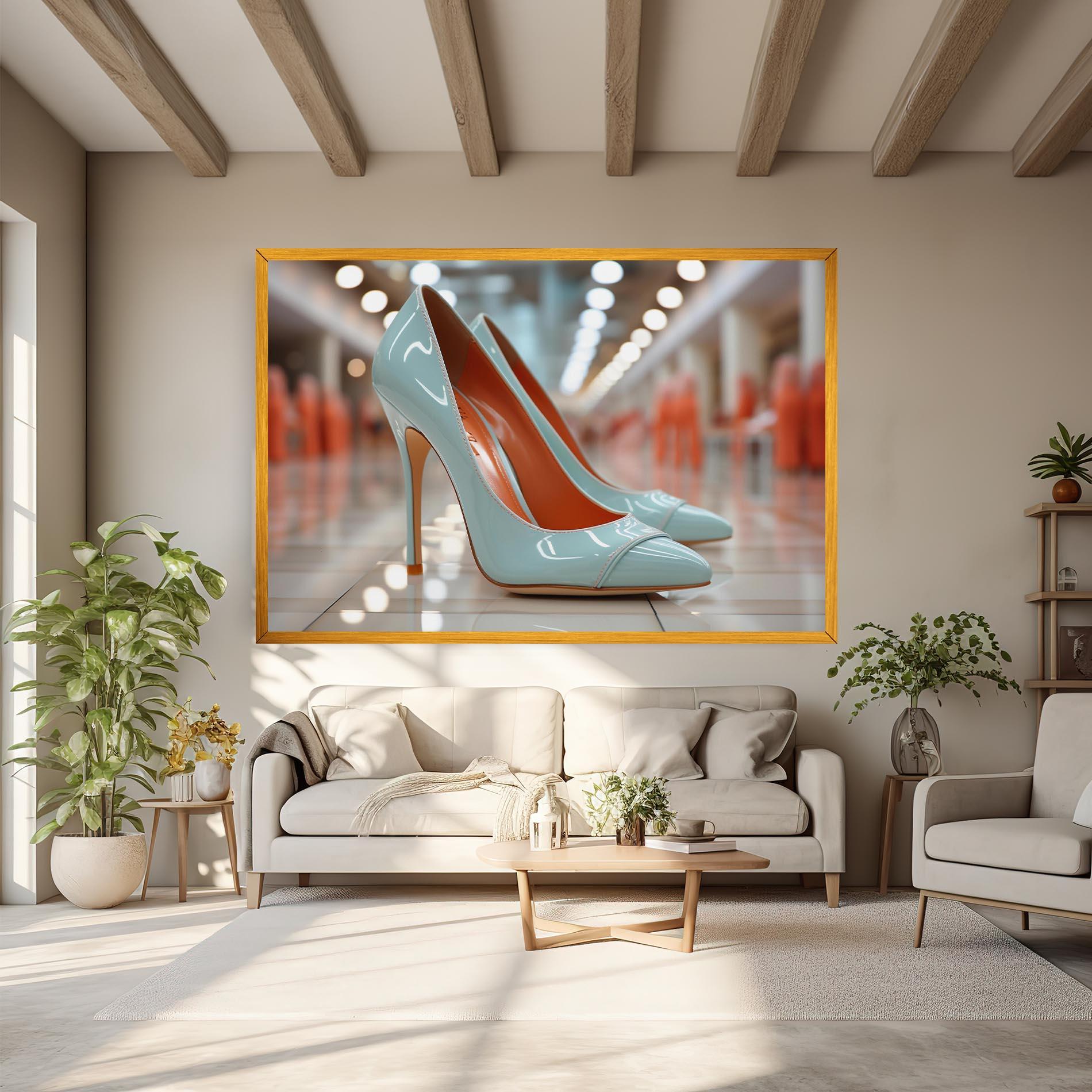Tablou Canvas Light Blue Heels mockup 6
