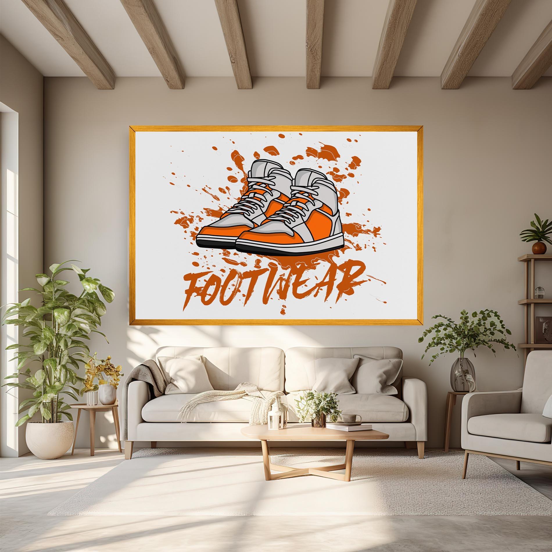 Tablou Canvas Orange Footwear mockup 6