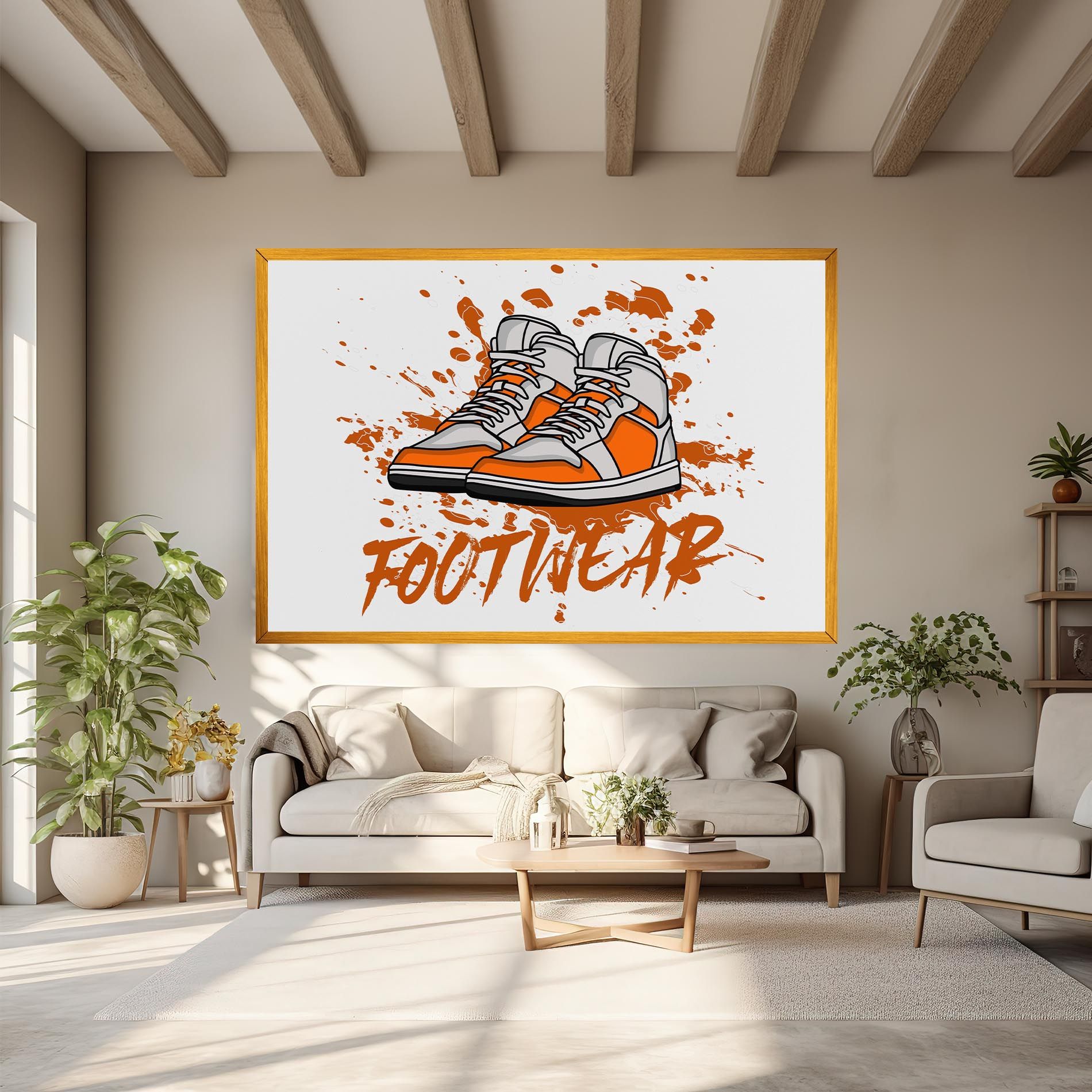 Orange Footwear mockup 6