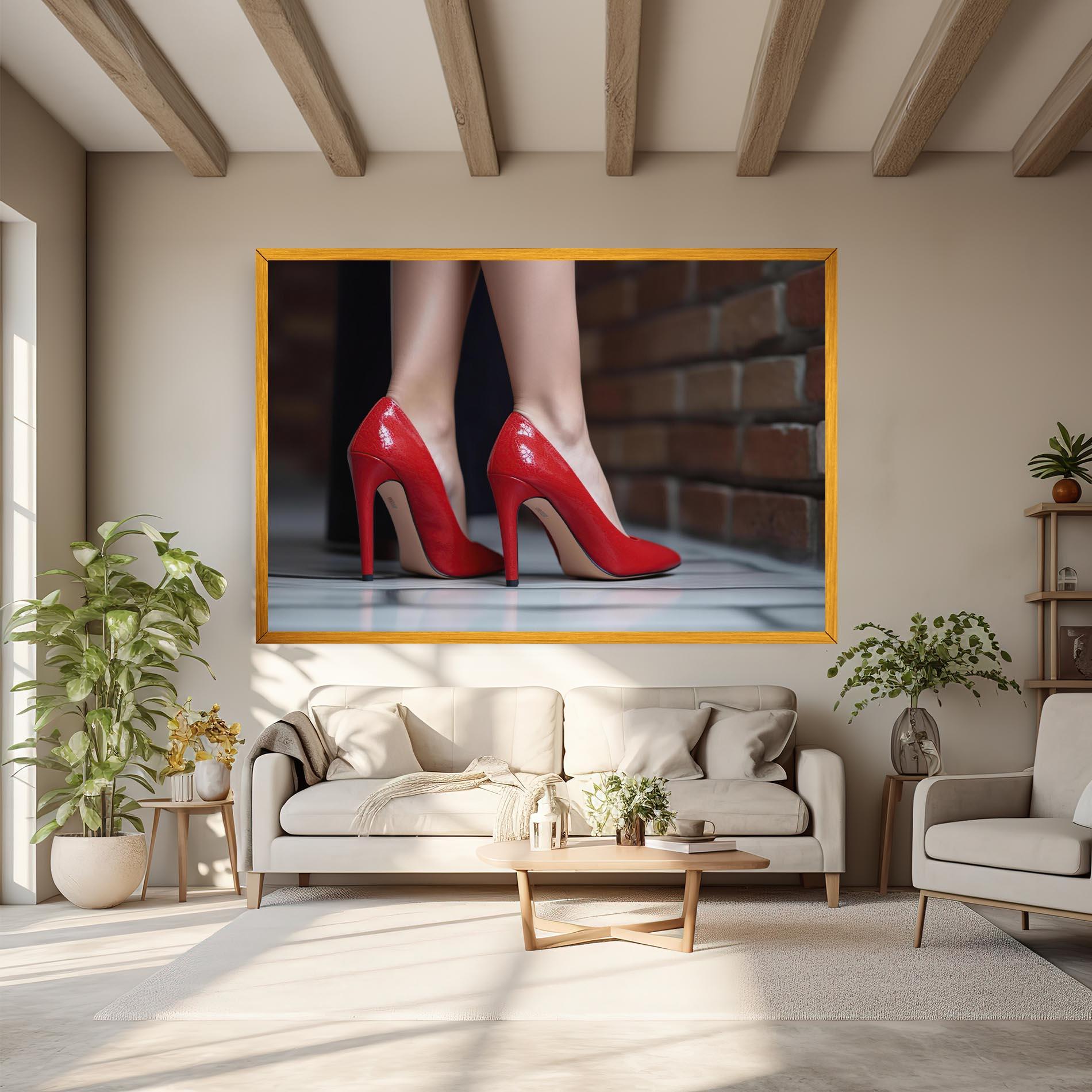 Tablou Canvas Sexy Red Heels mockup 6