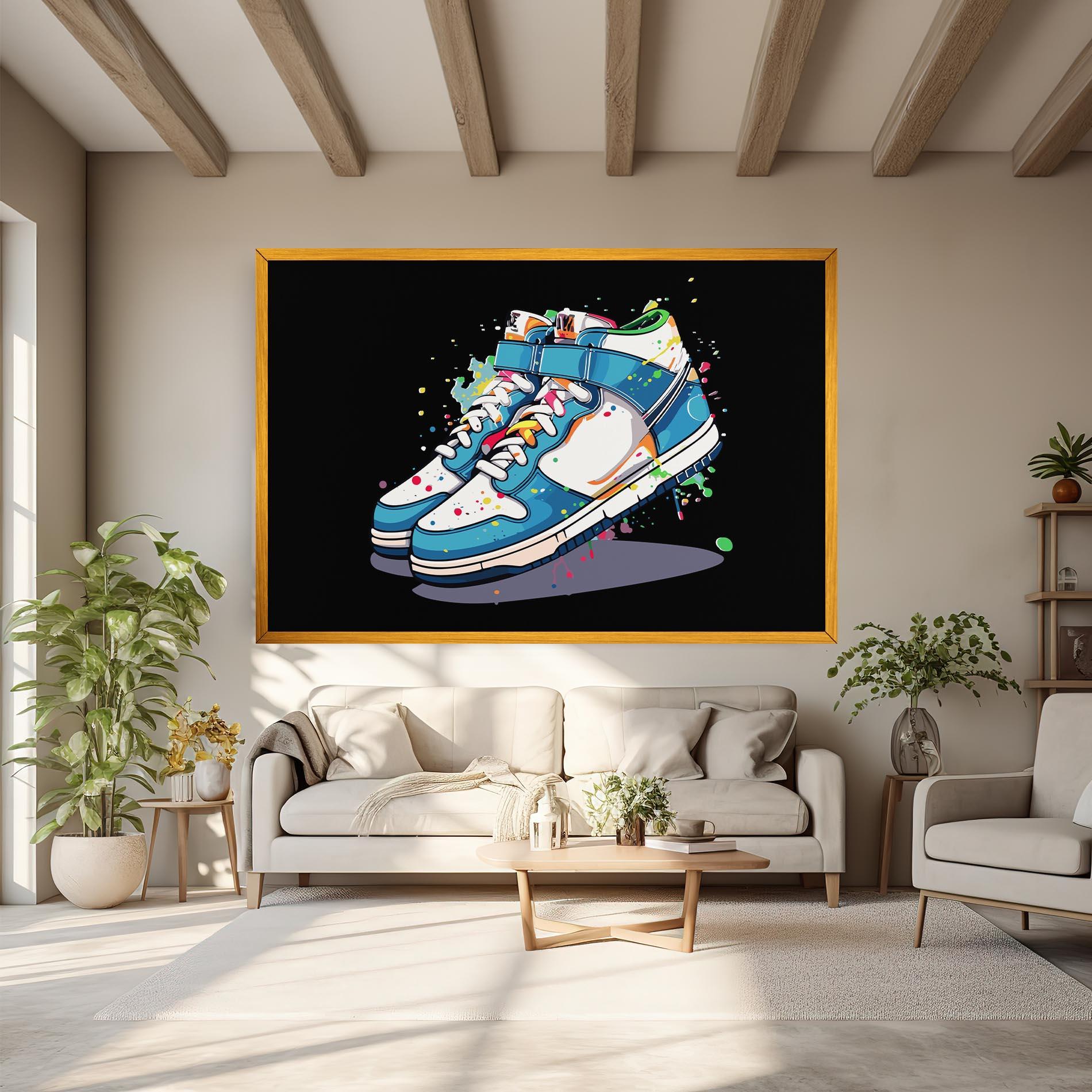 Tablou Canvas Shoes Splash Color mockup 6