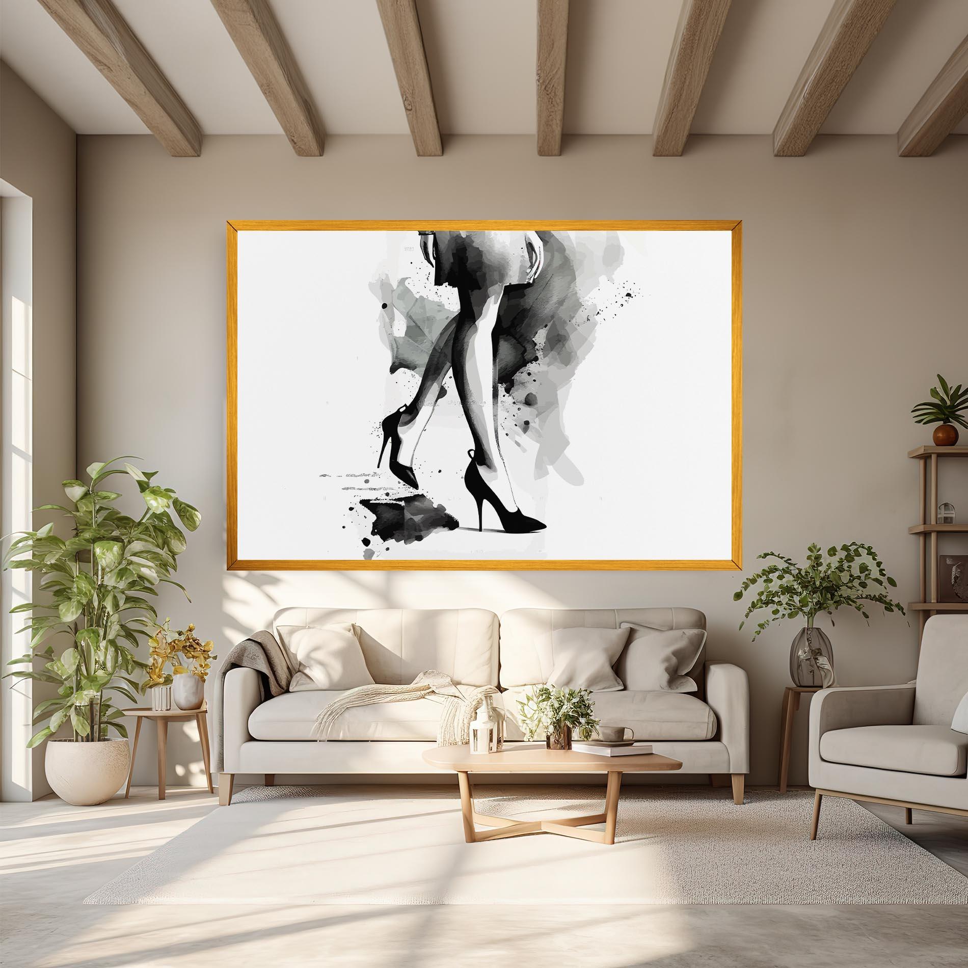 Tablou Canvas Watercolor Shoes mockup 6