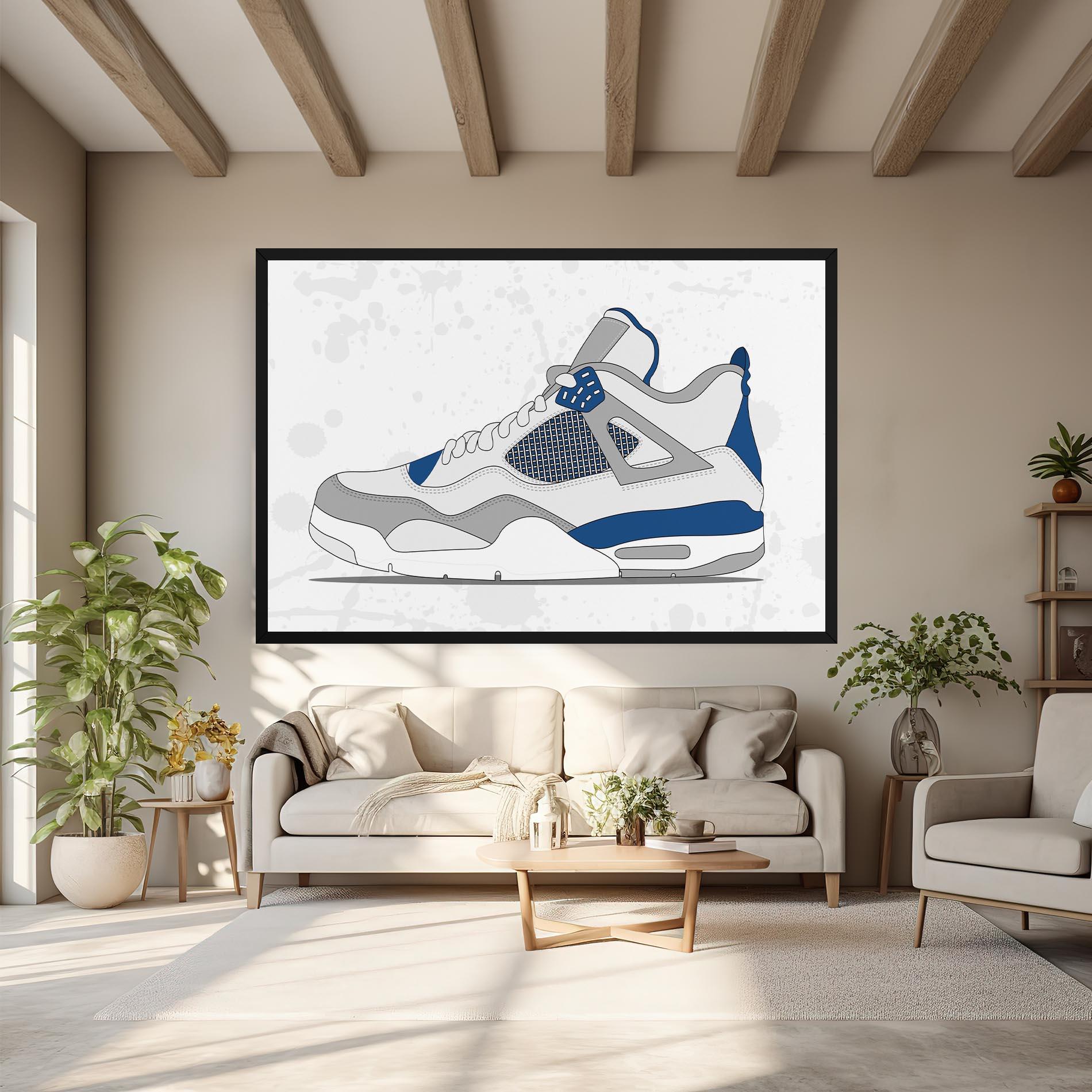 Tablou Canvas Blue Grey Sneakers mockup 6