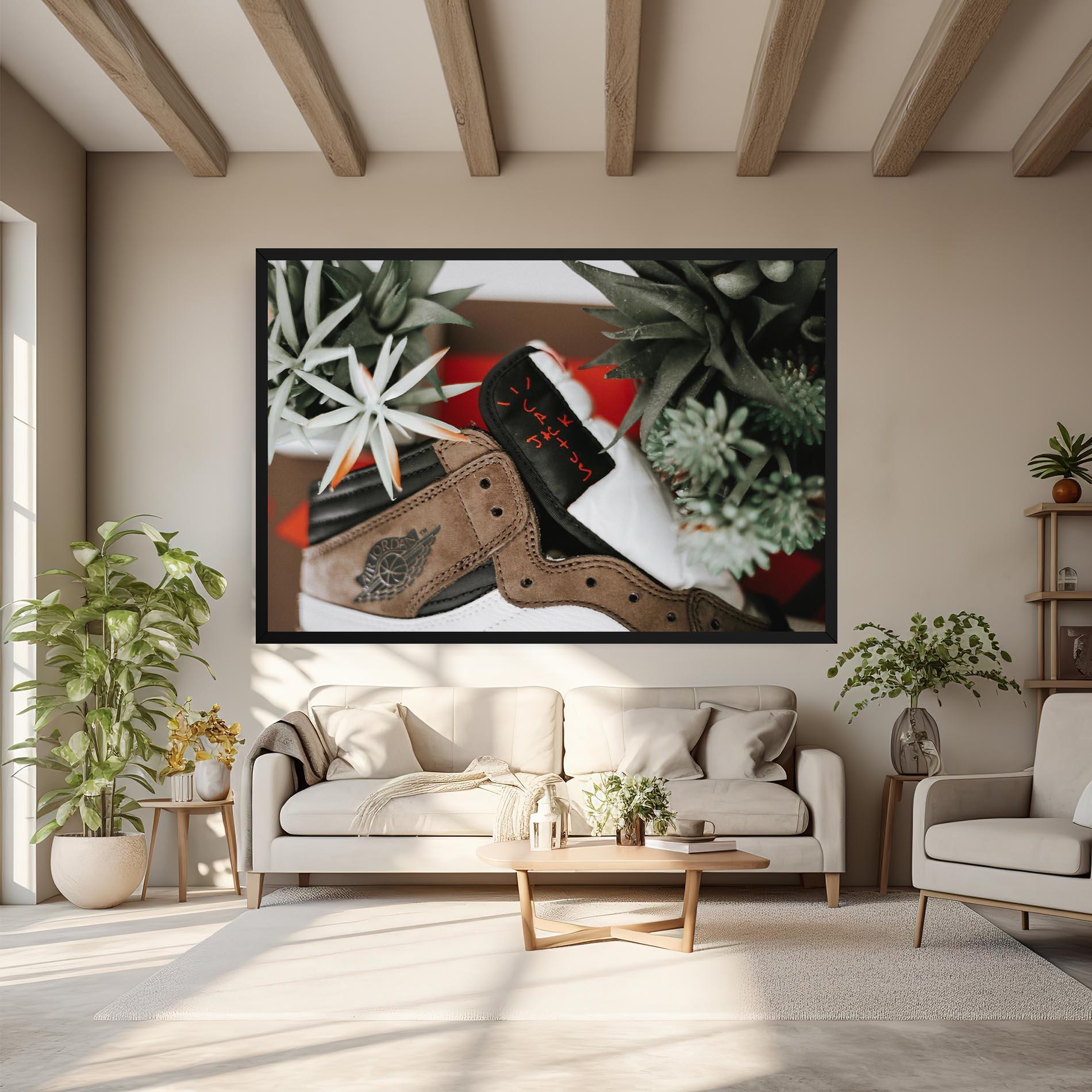 Tablou Canvas Brown Air Jordan mockup 6