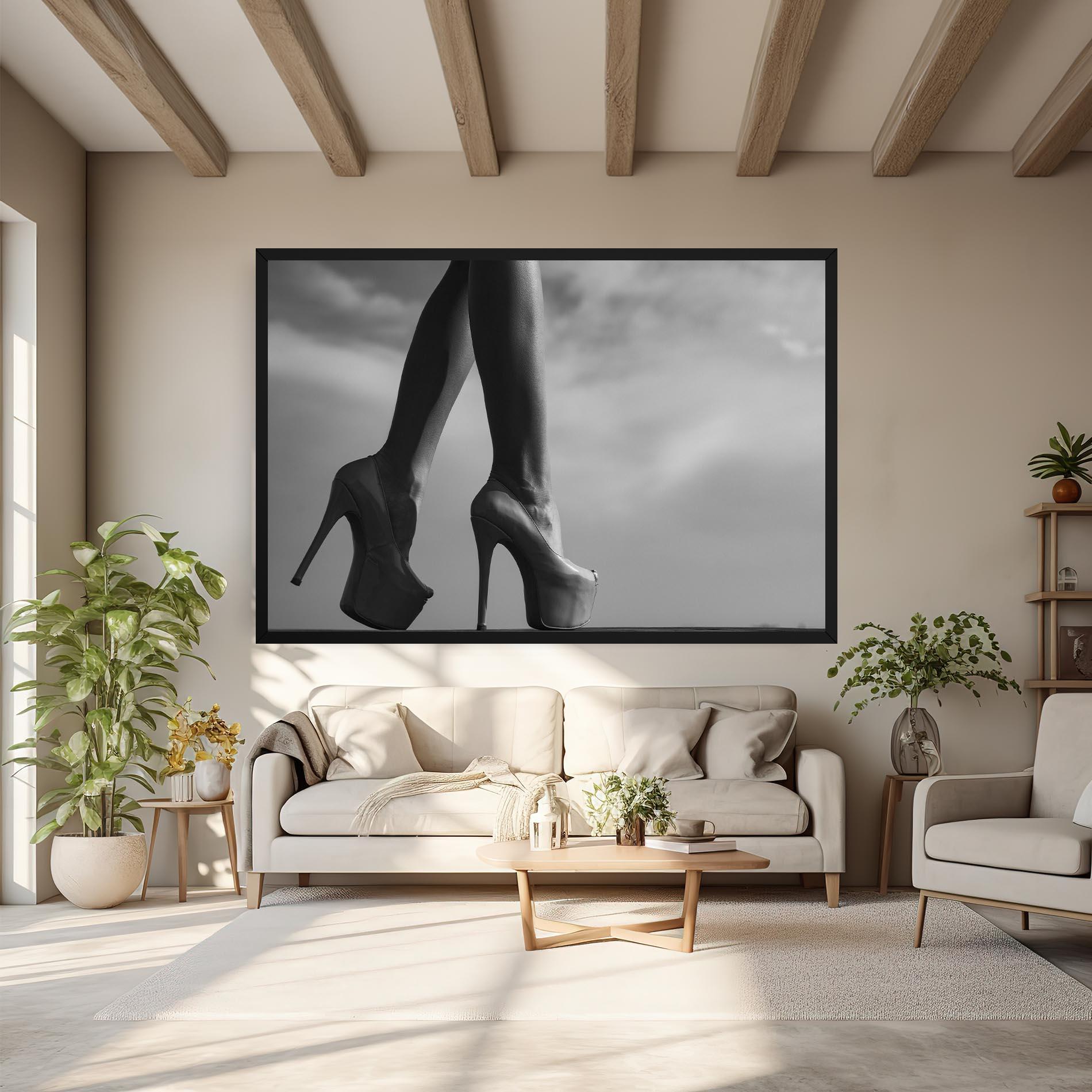 Tablou Canvas Heels Sky Background mockup 6