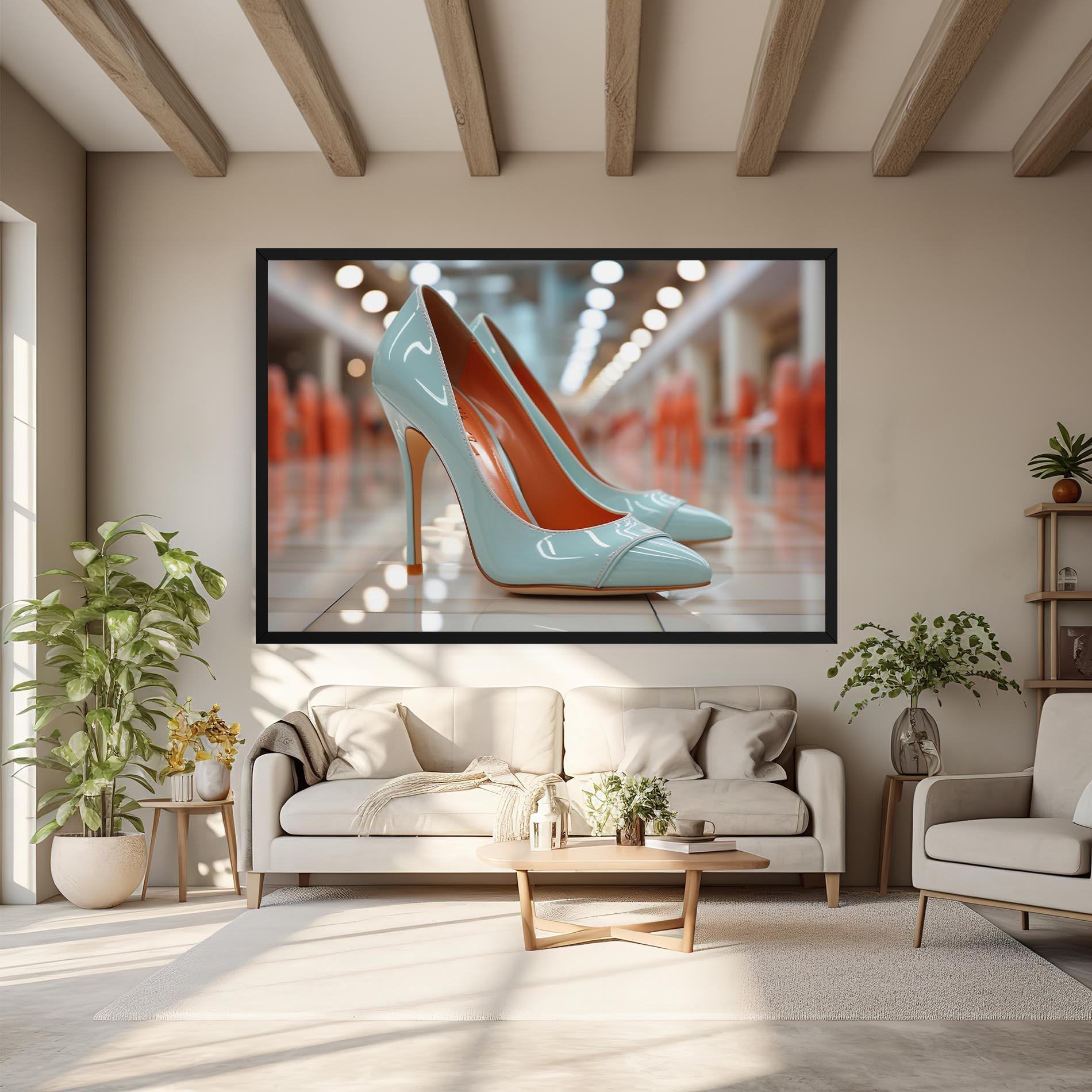 Tablou Canvas Light Blue Heels mockup 6