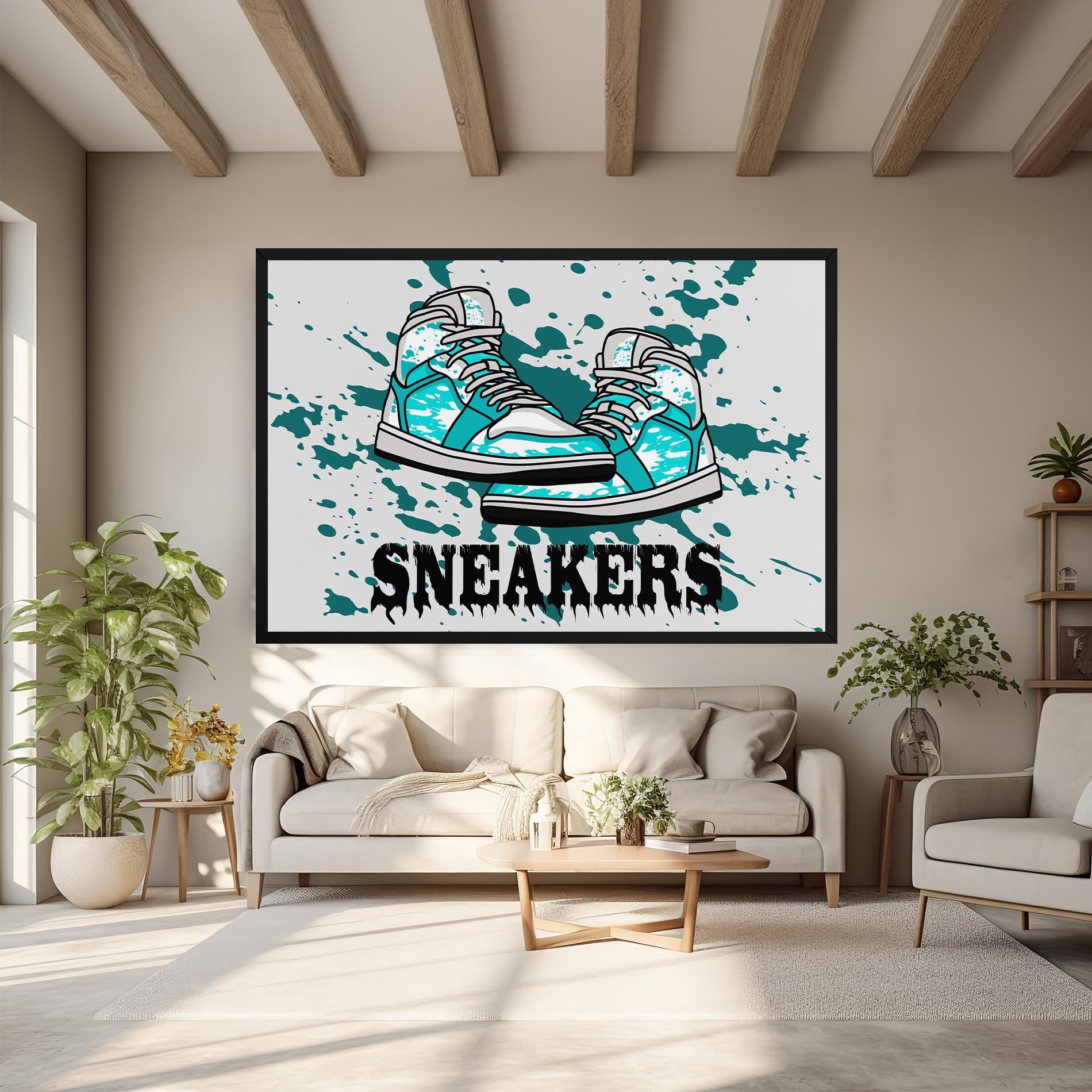 Light Blue Sneakers mockup 6