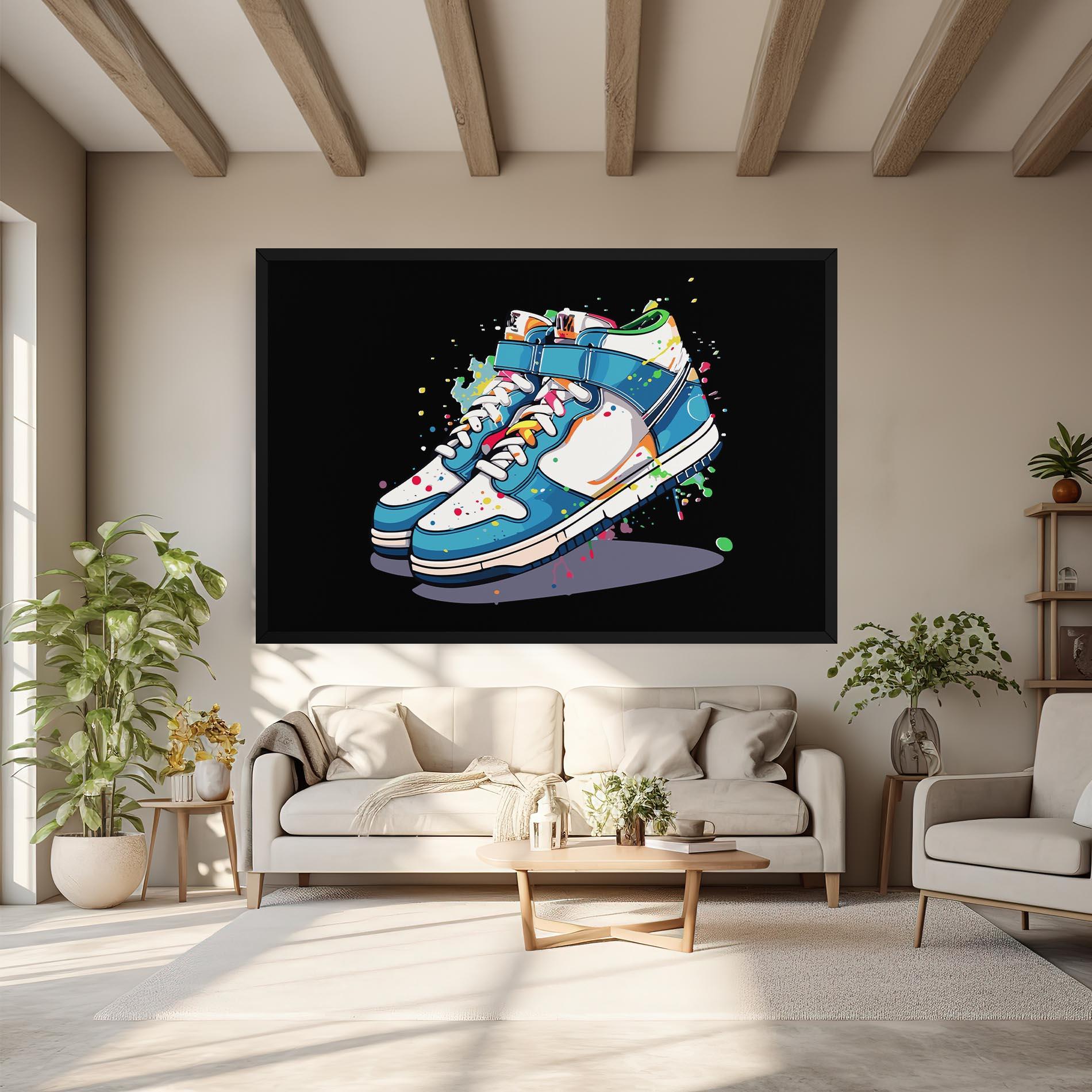 Tablou Canvas Shoes Splash Color mockup 6