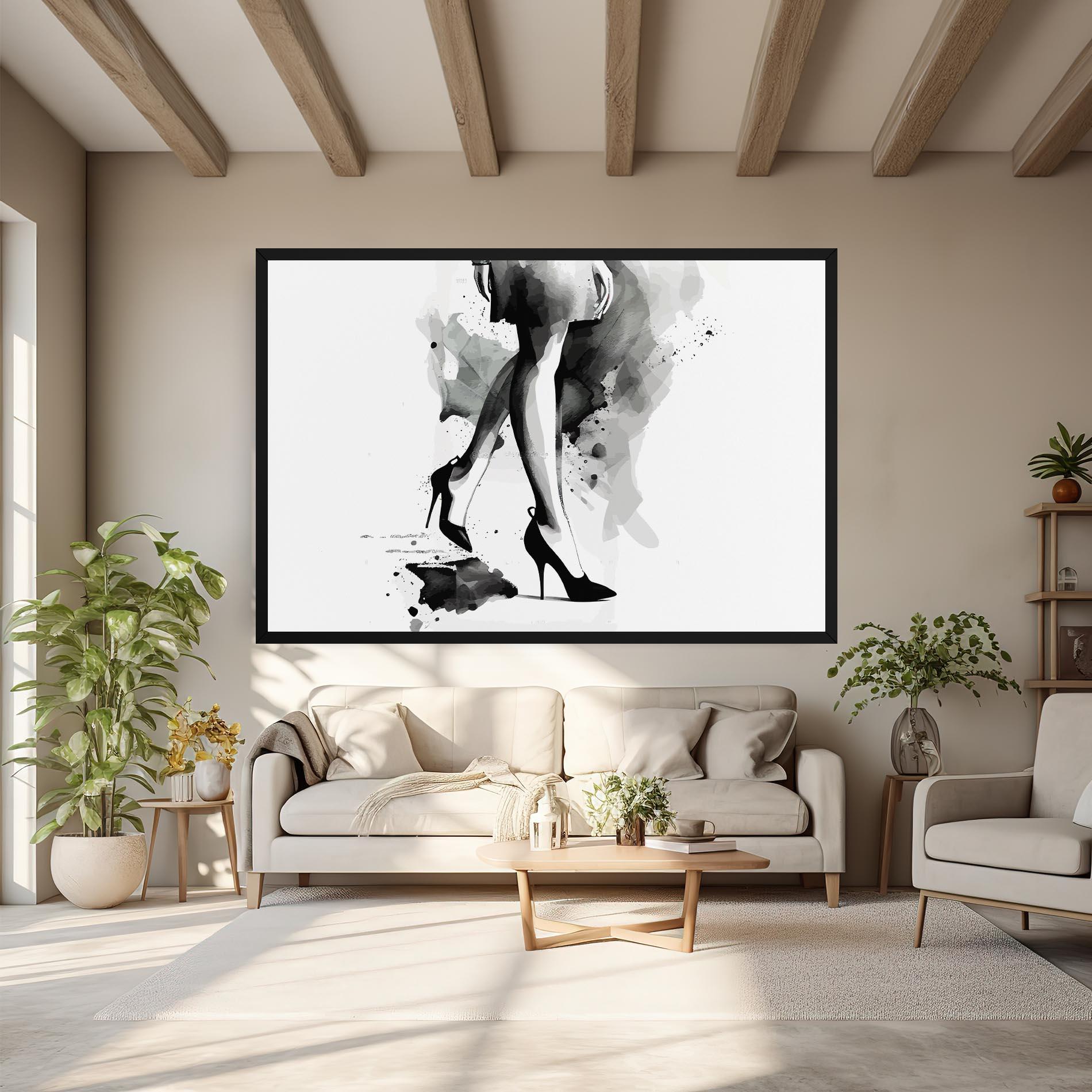 Tablou Canvas Watercolor Shoes mockup 6