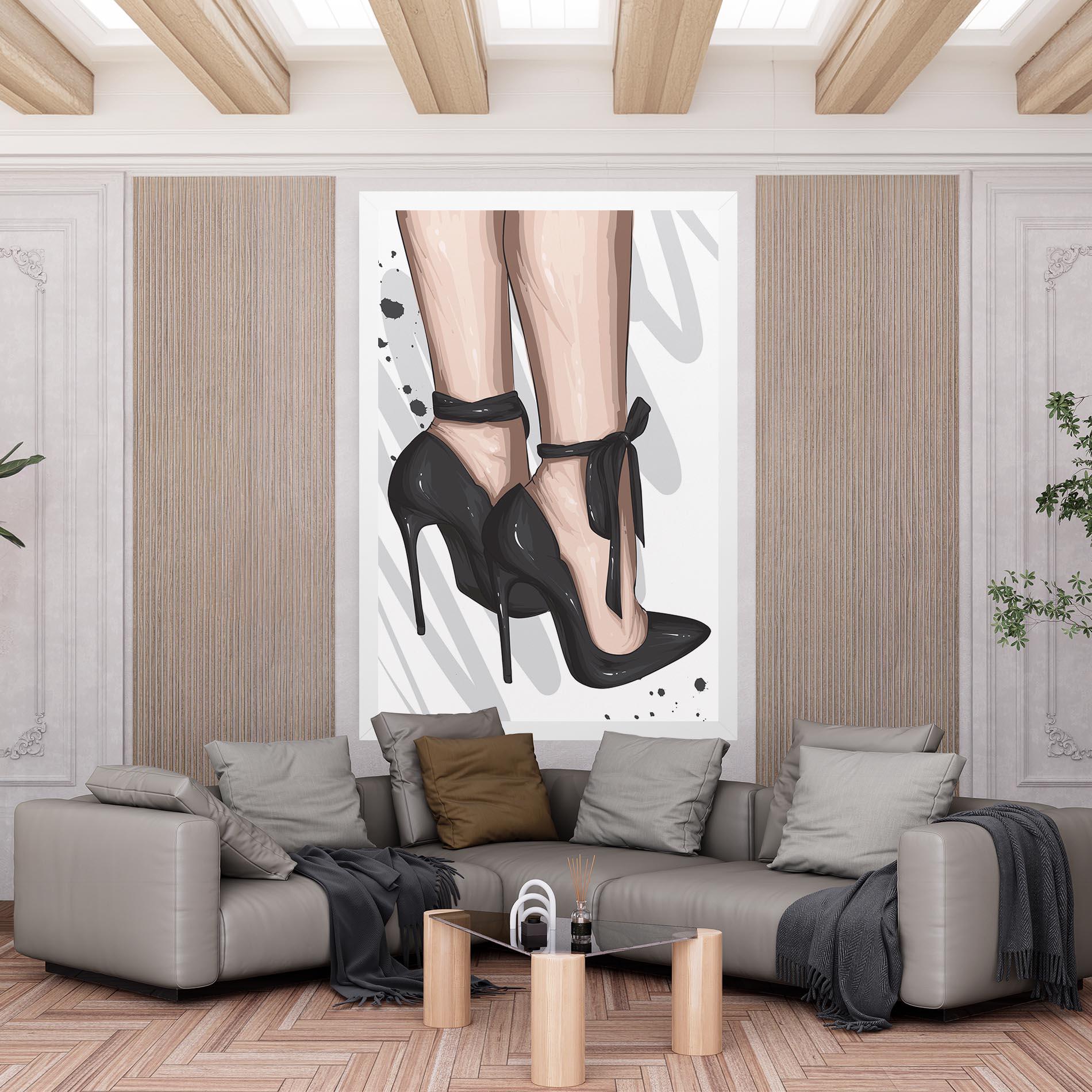 Tablou Canvas Black Woman Shoes mockup 6
