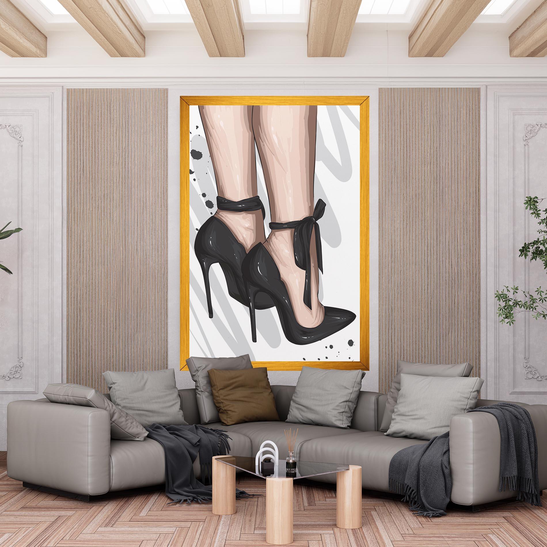 Tablou Canvas Black Woman Shoes mockup 6