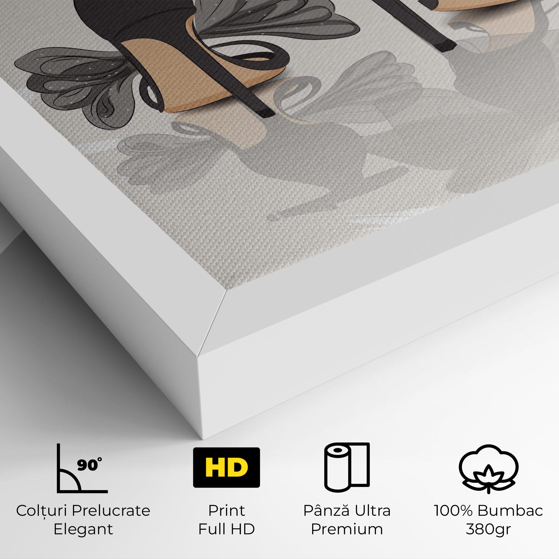 Tablou Canvas Black Bow Heels mockup 4