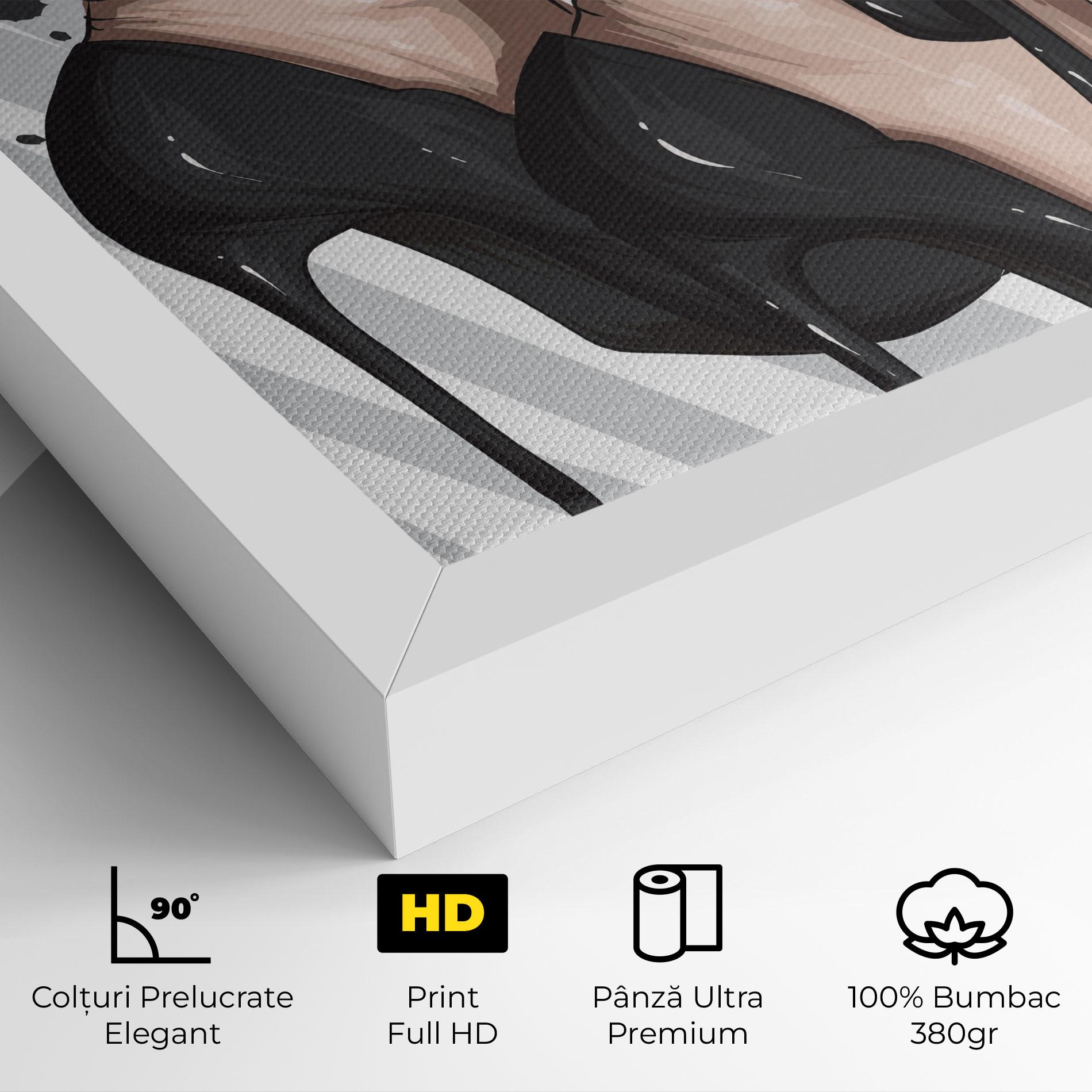 Tablou Canvas Black Woman Shoes mockup 4