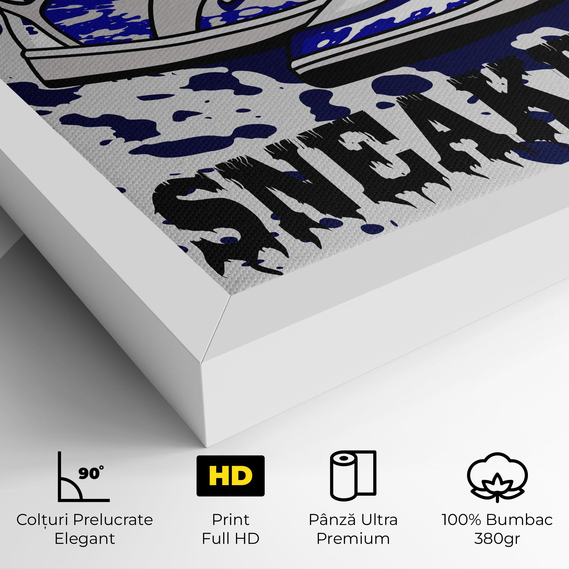 Tablou Canvas Dark Blue Sneakers mockup 4