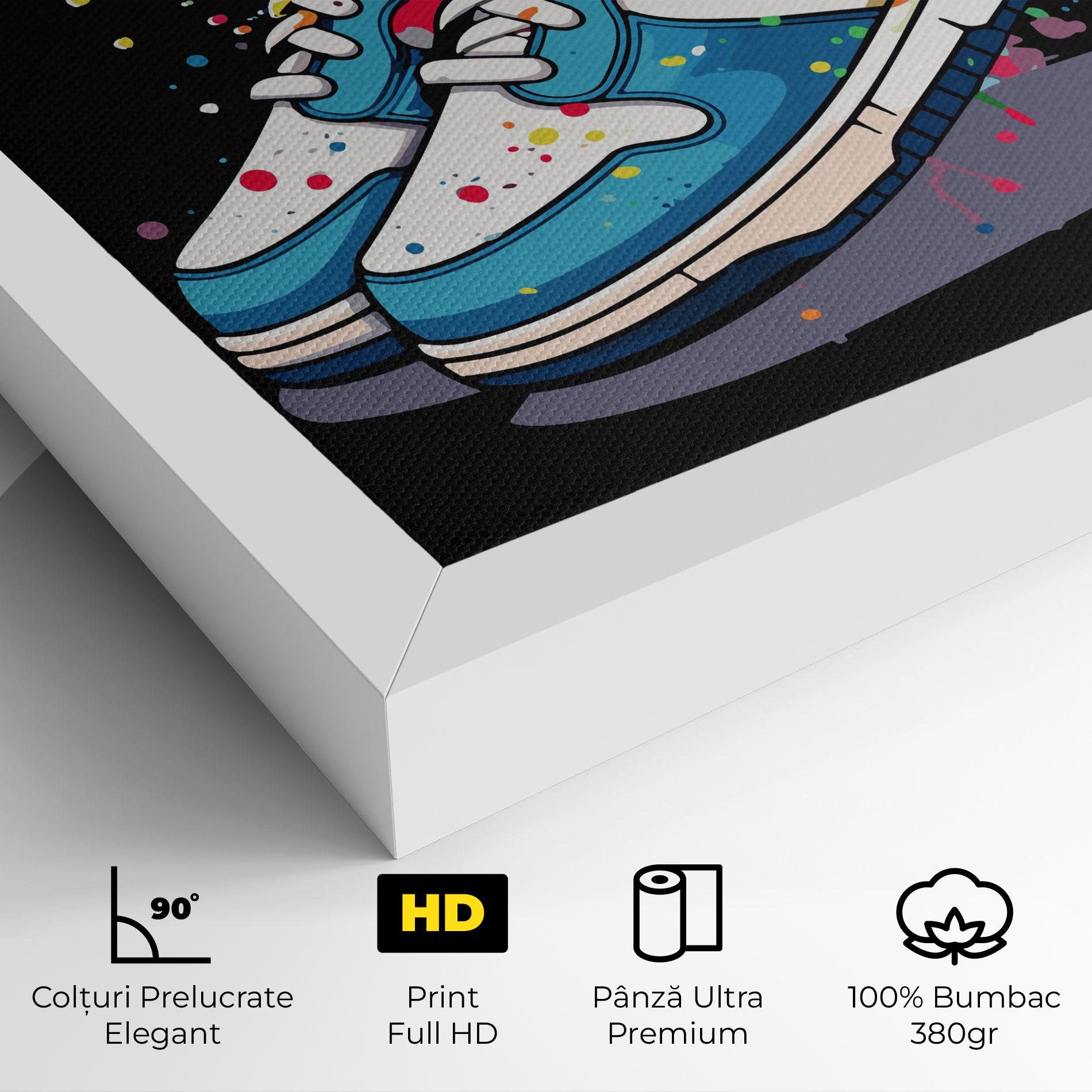 Tablou Canvas Shoes Splash Color mockup 4