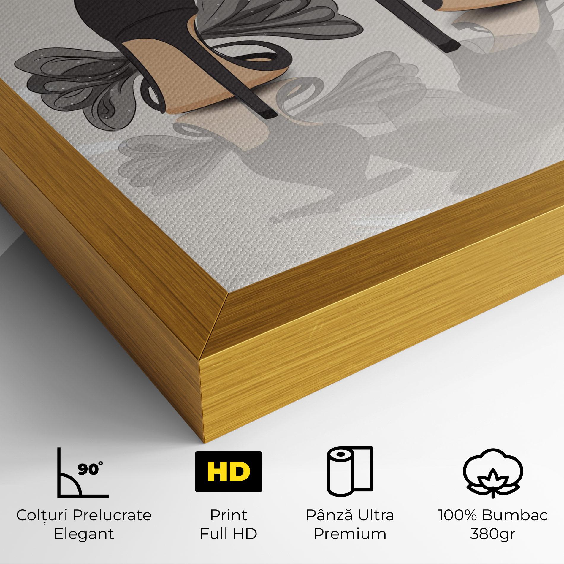 Tablou Canvas Black Bow Heels mockup 4