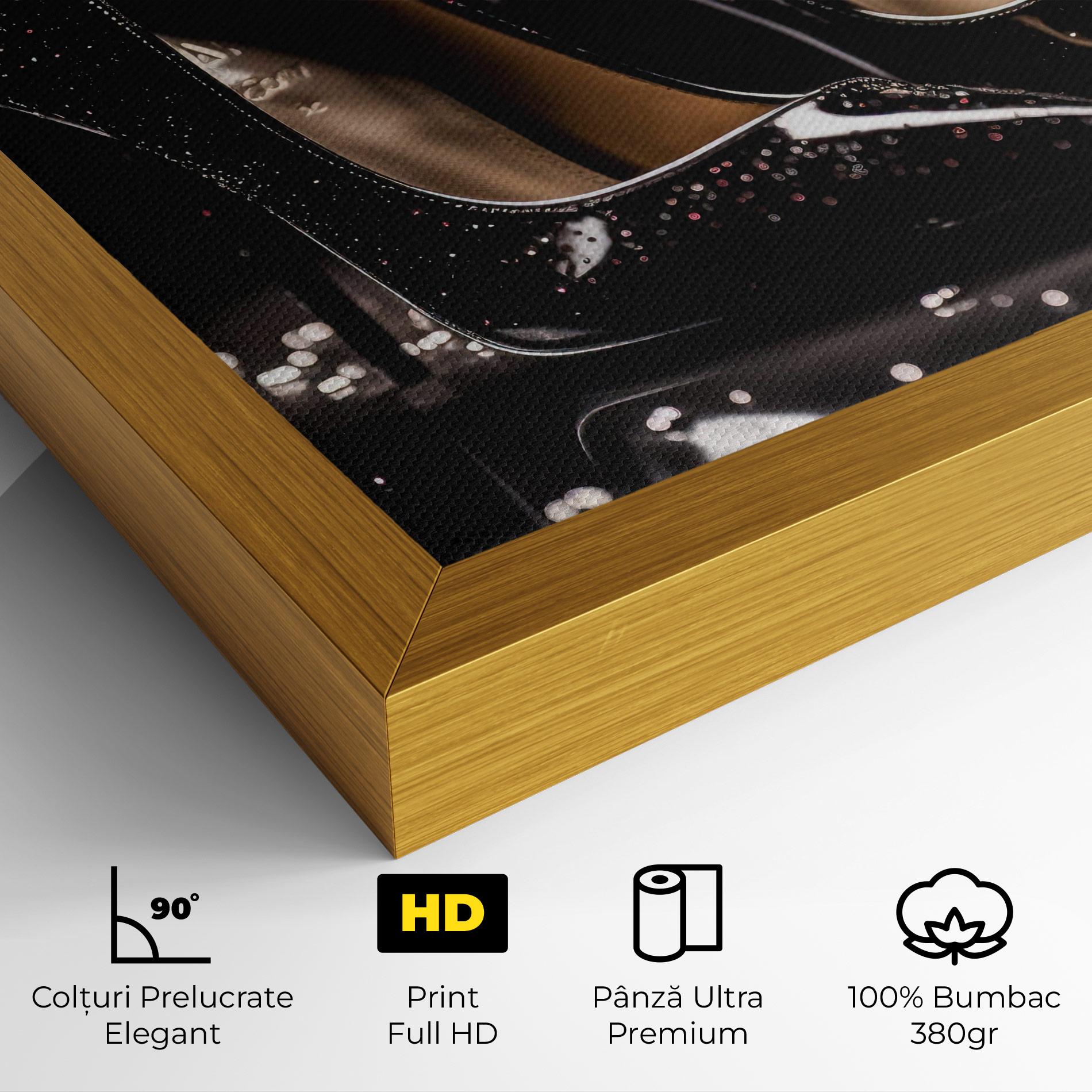 Tablou Canvas Black Leather Shoe mockup 4